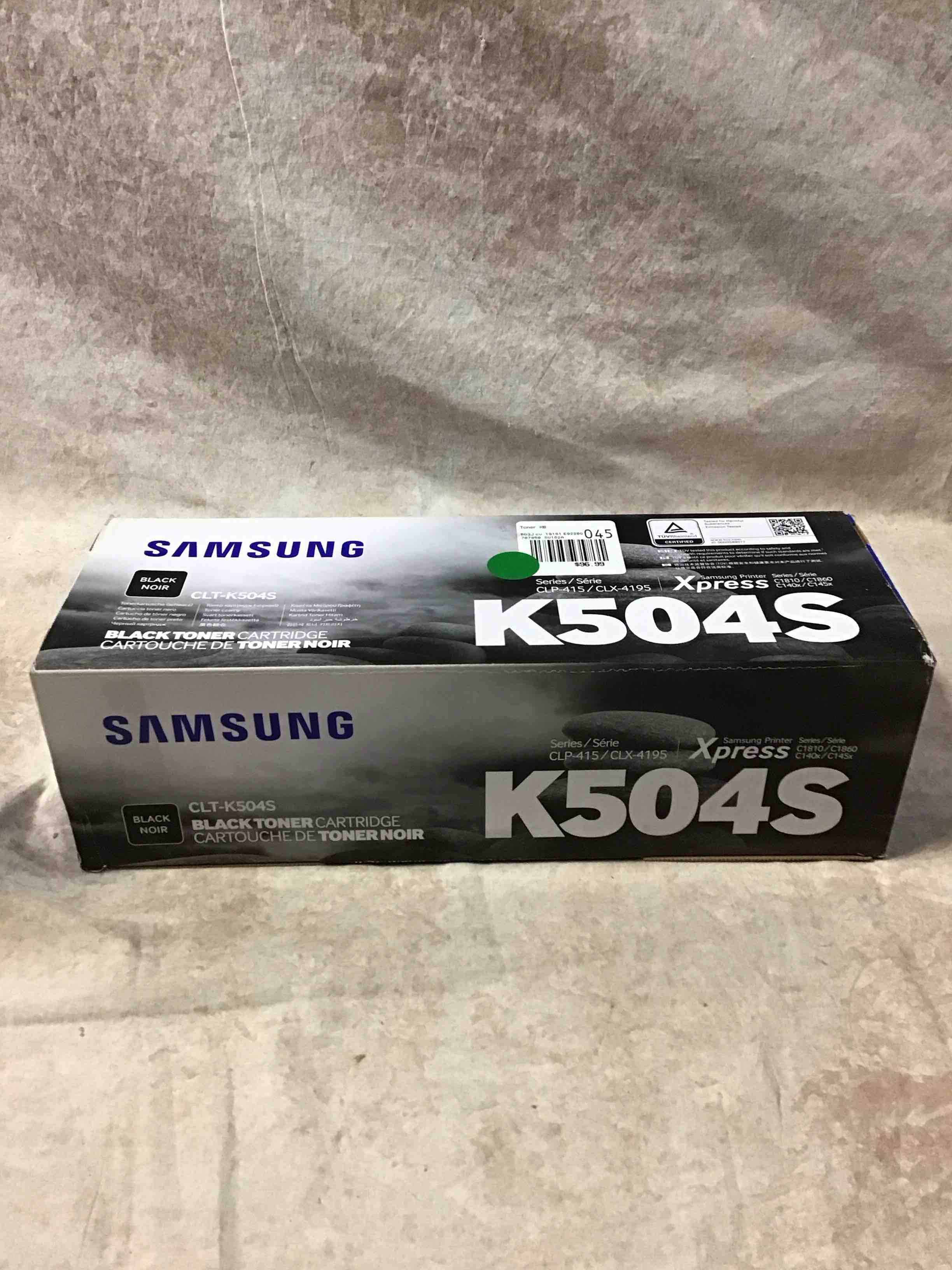 Condition photo showing New/Like New for Samsung CLT-K504S (SU162A) Toner  2500 Page-Yield  Black