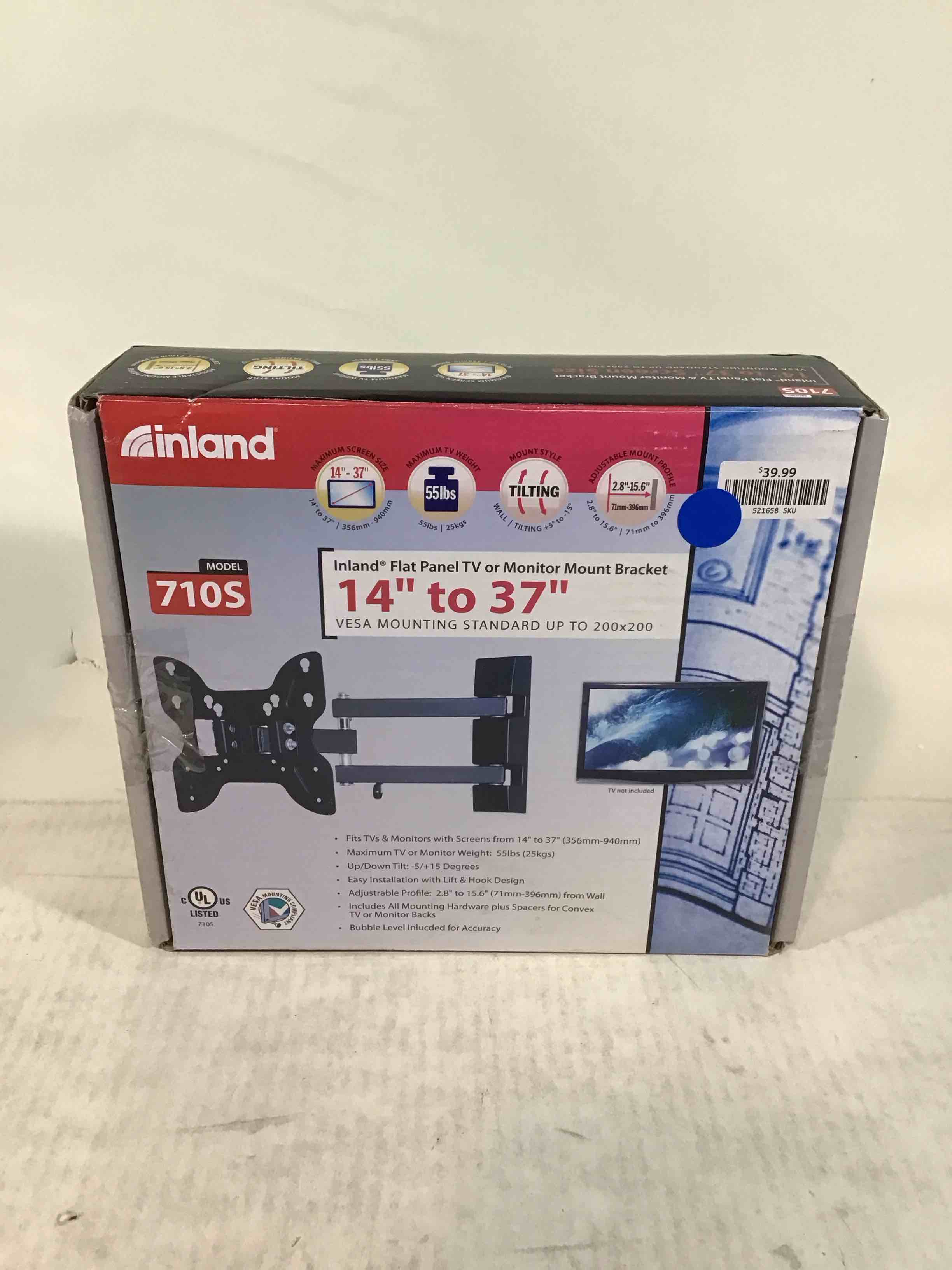 Condition photo showing Good Condition for Inland 14"-42" Swivel TV/Monitor Wall Mount 710S