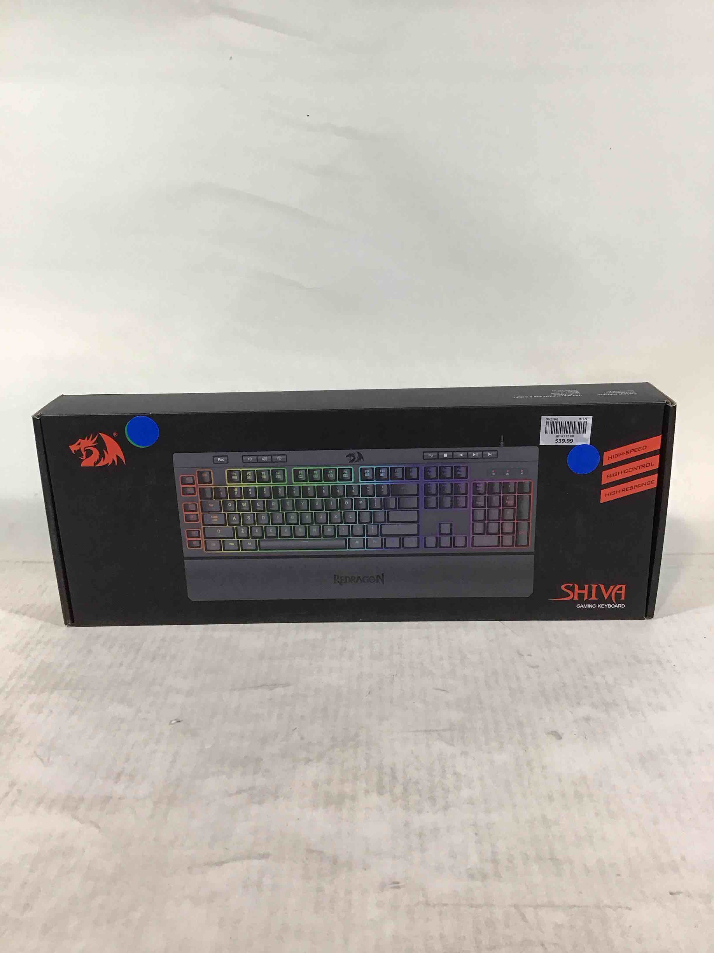 Condition photo showing Good Condition for REDRAGON - Shiva Full-size Wired Membrane Gaming Keyboard with RGB Backlighting - Black