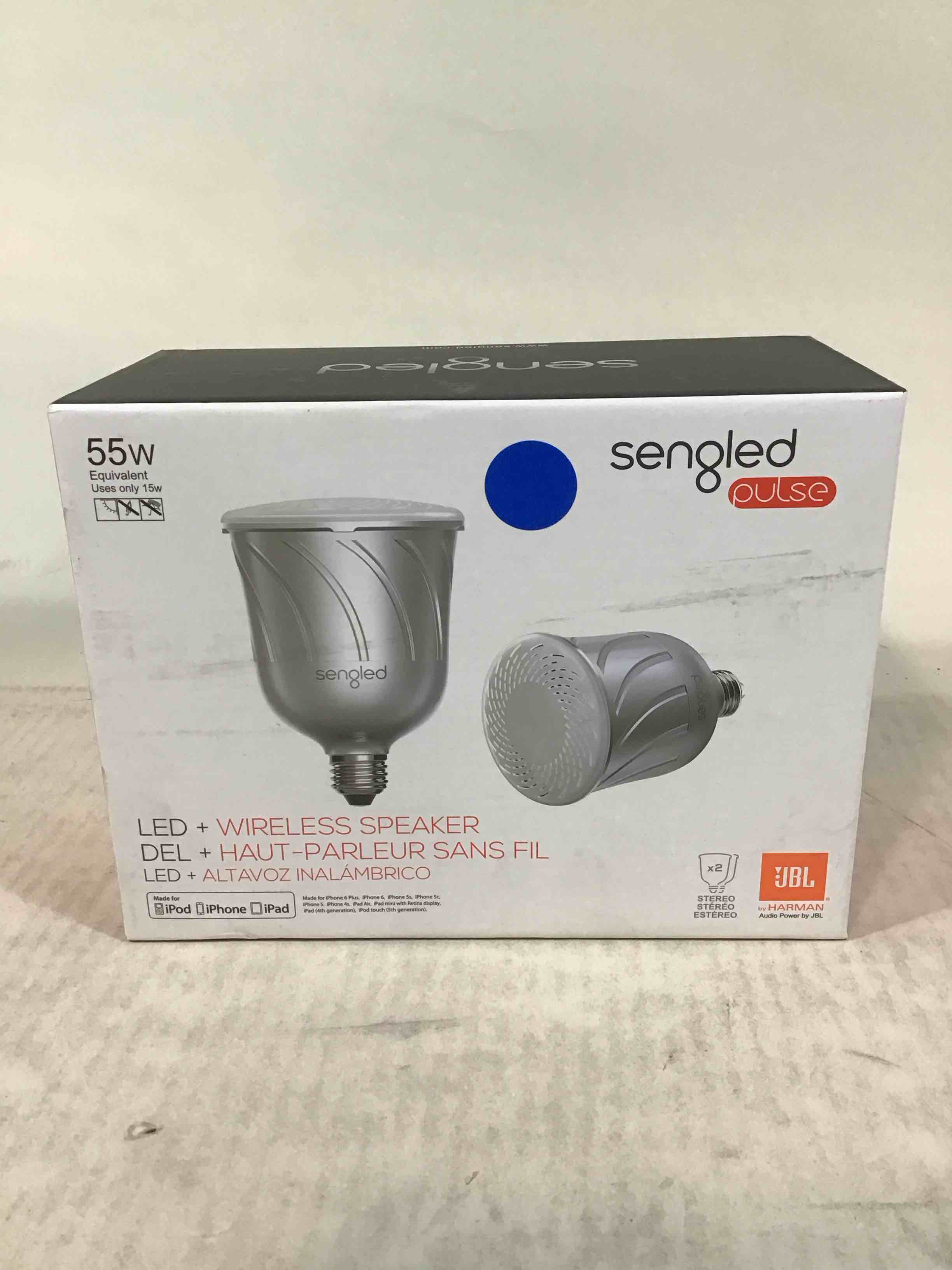 Condition photo showing Good Condition for Sengled Pulse Dimmable White Smart BR30 Light Bulb + Bluetooth Speaker  55W Equivalent  No Hub Required  2 Bulbs