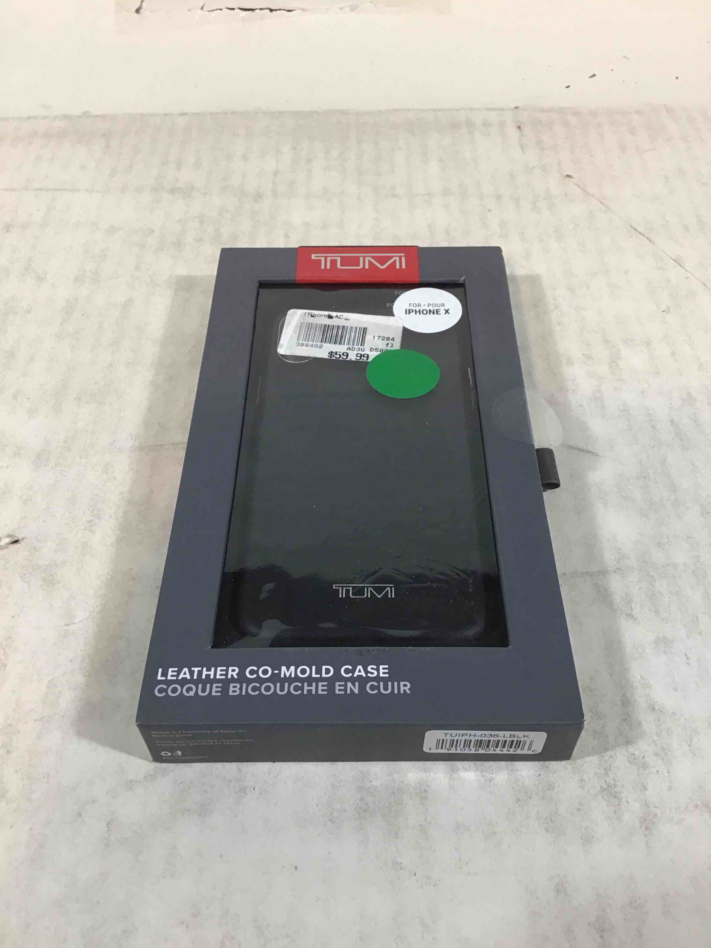 Tumi Leather Co-Mold Iphone X Case - Black