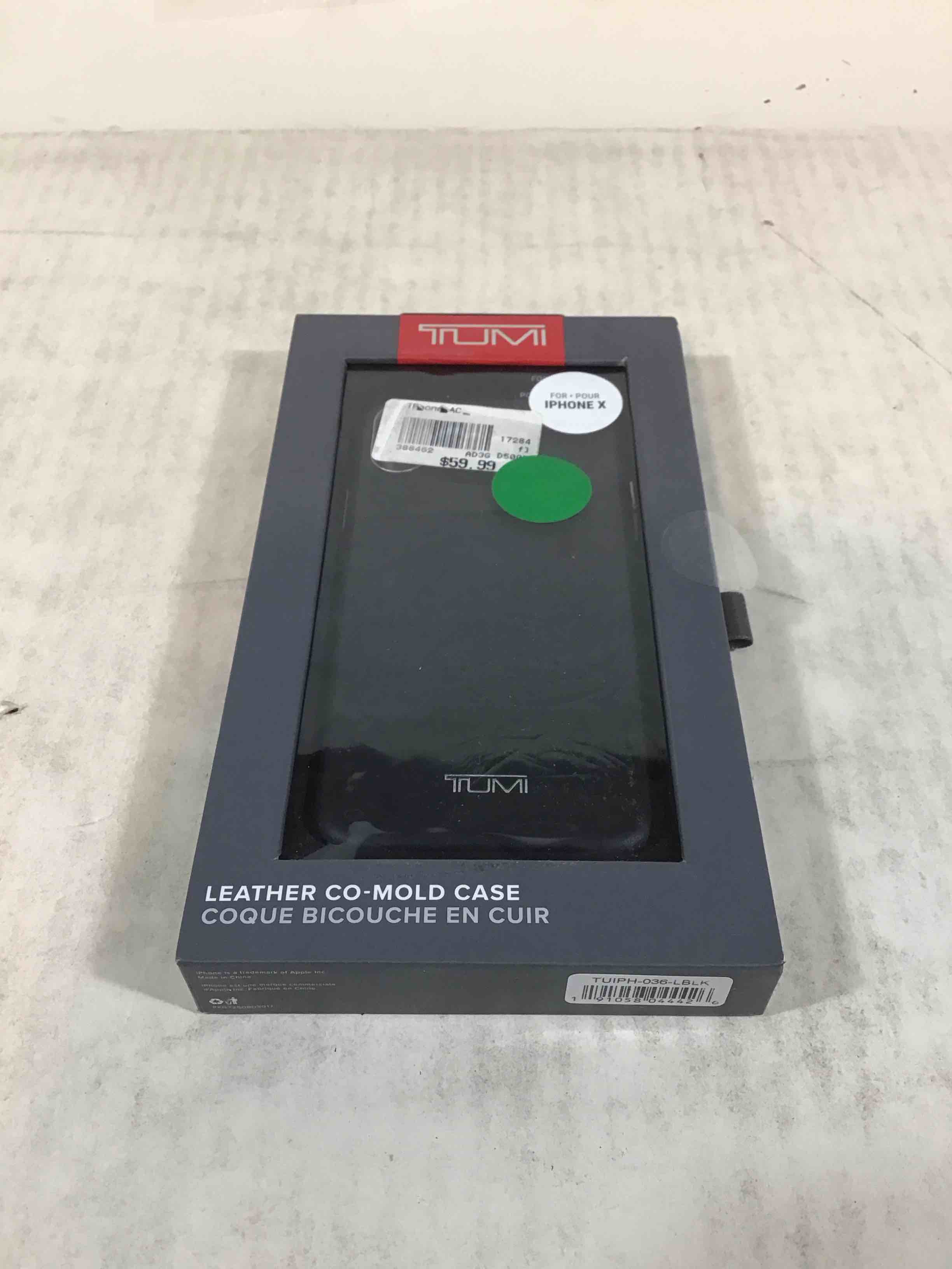 Condition photo showing New/Like New for Tumi Leather Co-Mold Iphone X Case - Black