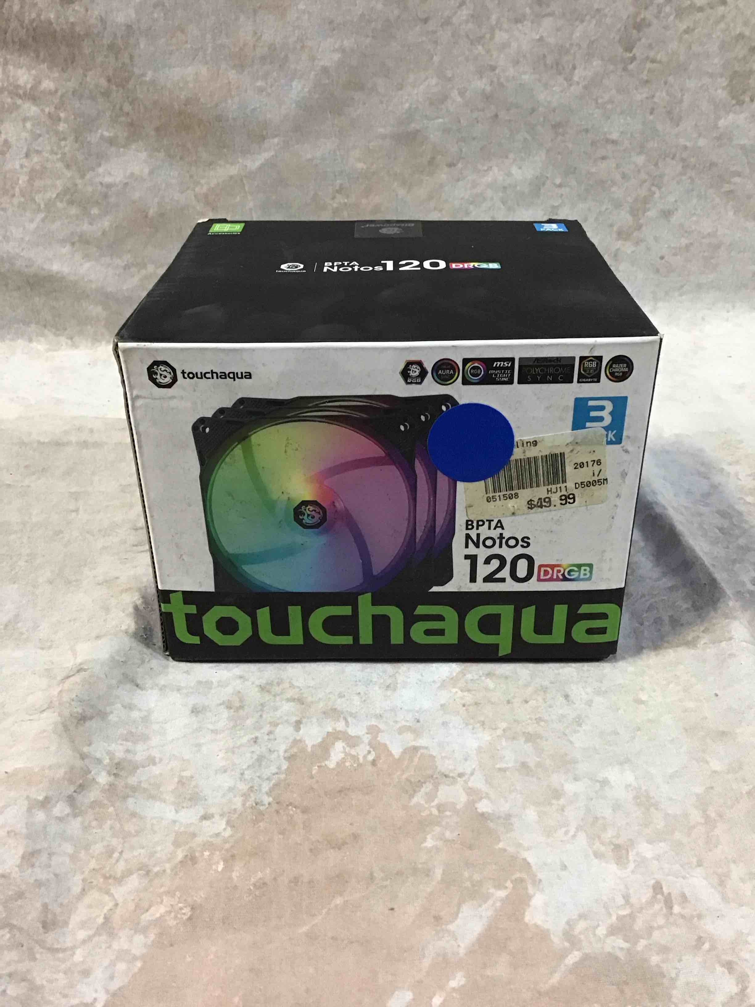 Condition photo showing Good Condition for Bitspower Notos 120mm Case Fan  DRGB Computer Fan PWM PC Cooling Fan LED High Airflow Desktop Silent Cooler 1800 RPM w/PWM Fan Hub Digital RGB Controller (3 Pack)