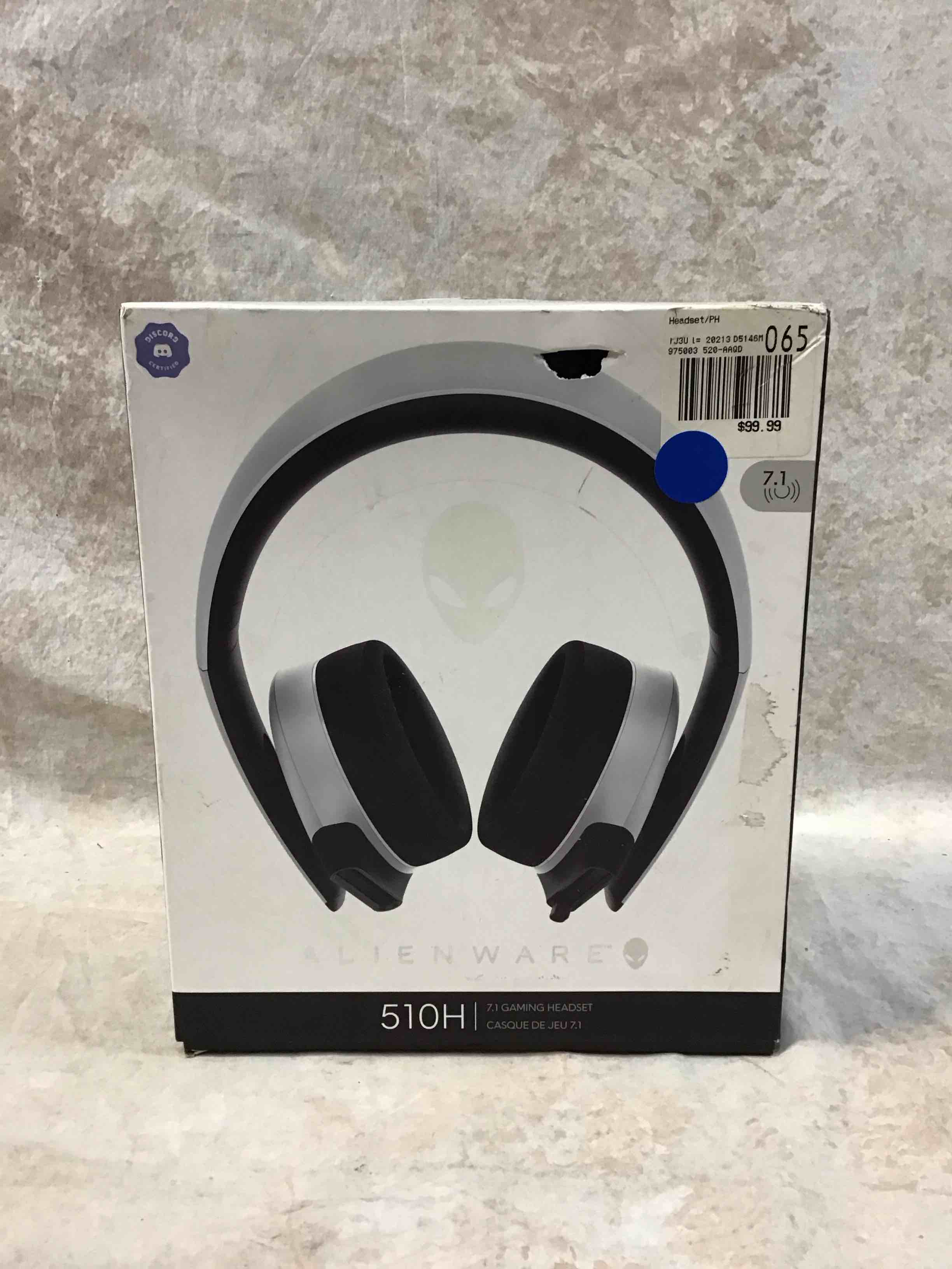 Condition photo showing Good Condition for Alienware - AW510H Wired 7.1 Gaming Headset - Lunar Light