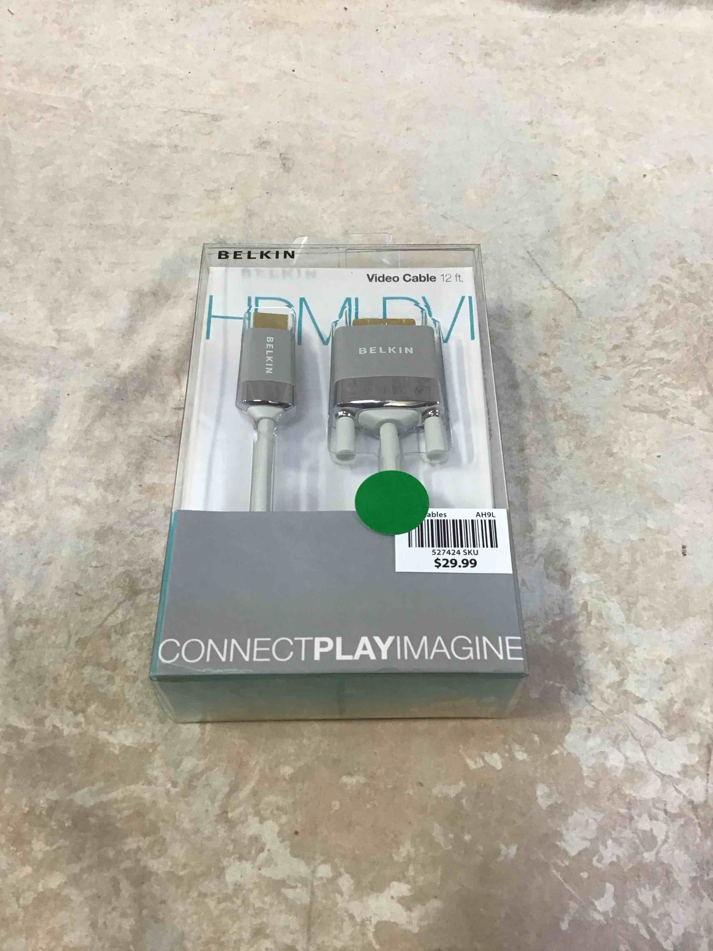 Belkin AV22401-12-WHT HDMI to DVI-D Cable Adapter