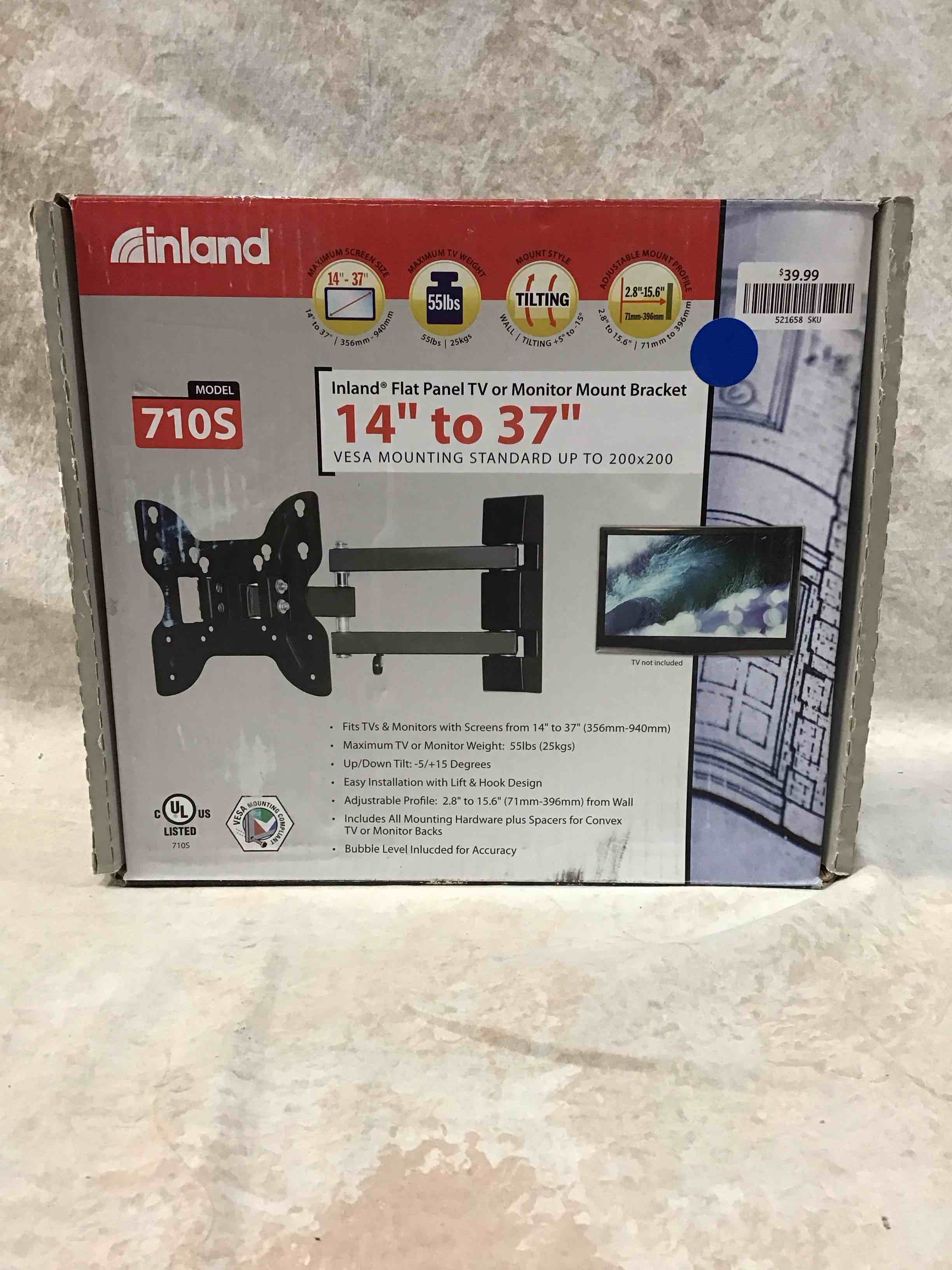 Condition photo showing Good Condition for Inland 14"-42" Swivel TV/Monitor Wall Mount 710S