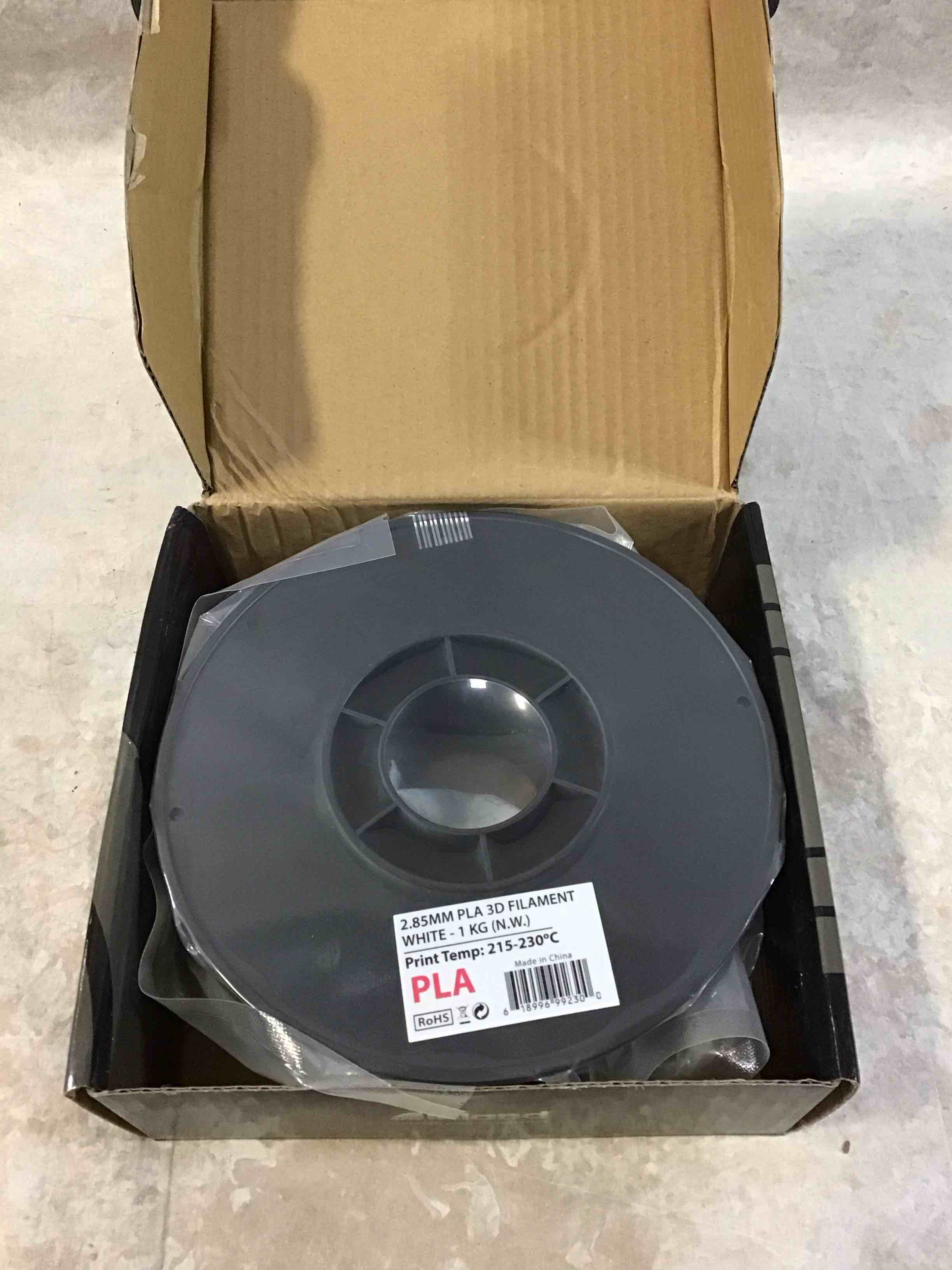 inland 3mm white pla 3d printer filament - 1kg spool (2.2 lbs)