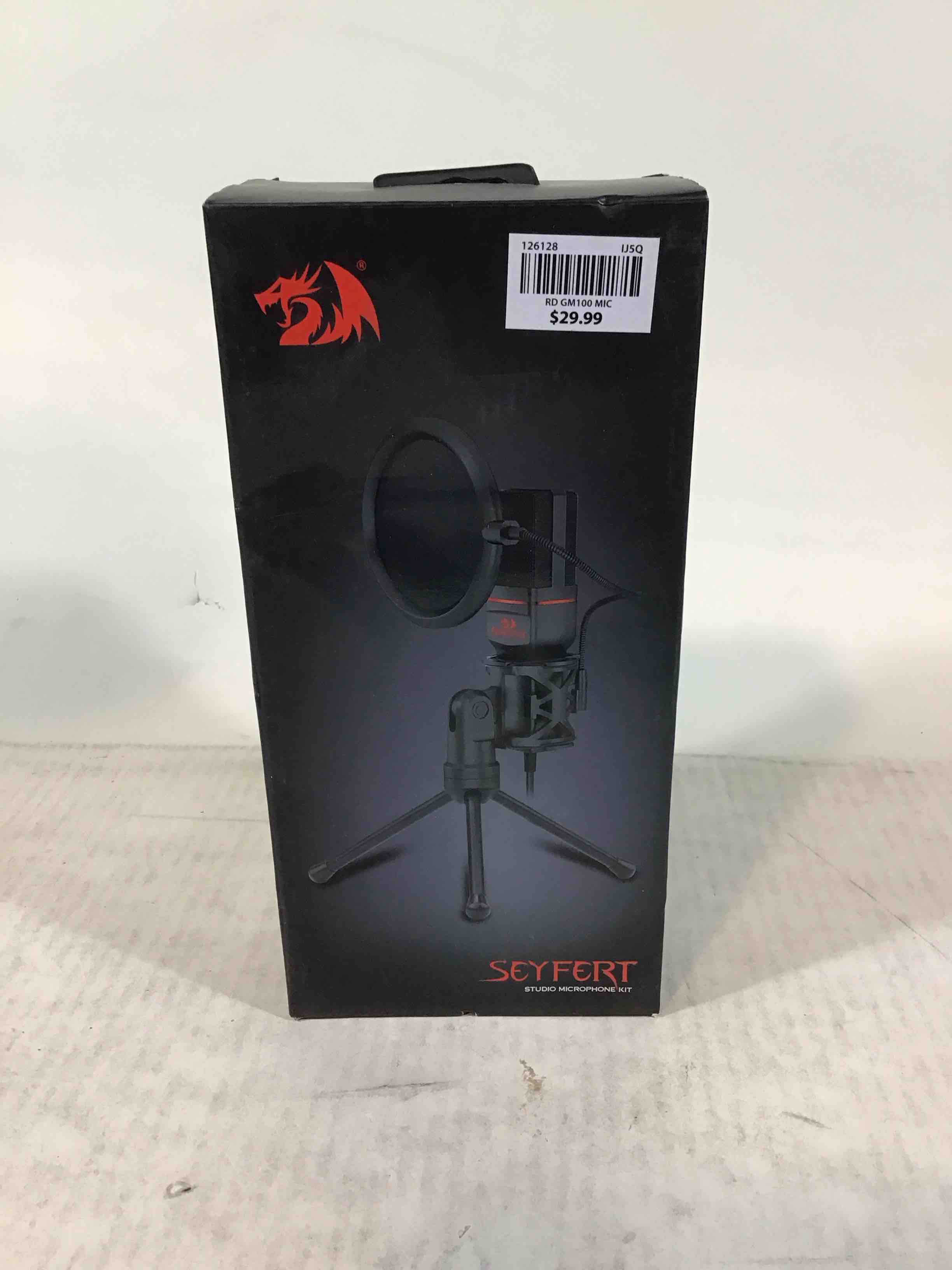 redragon gm100 omni condenser pro microphone mic stand tripod audio 3.5mm jack