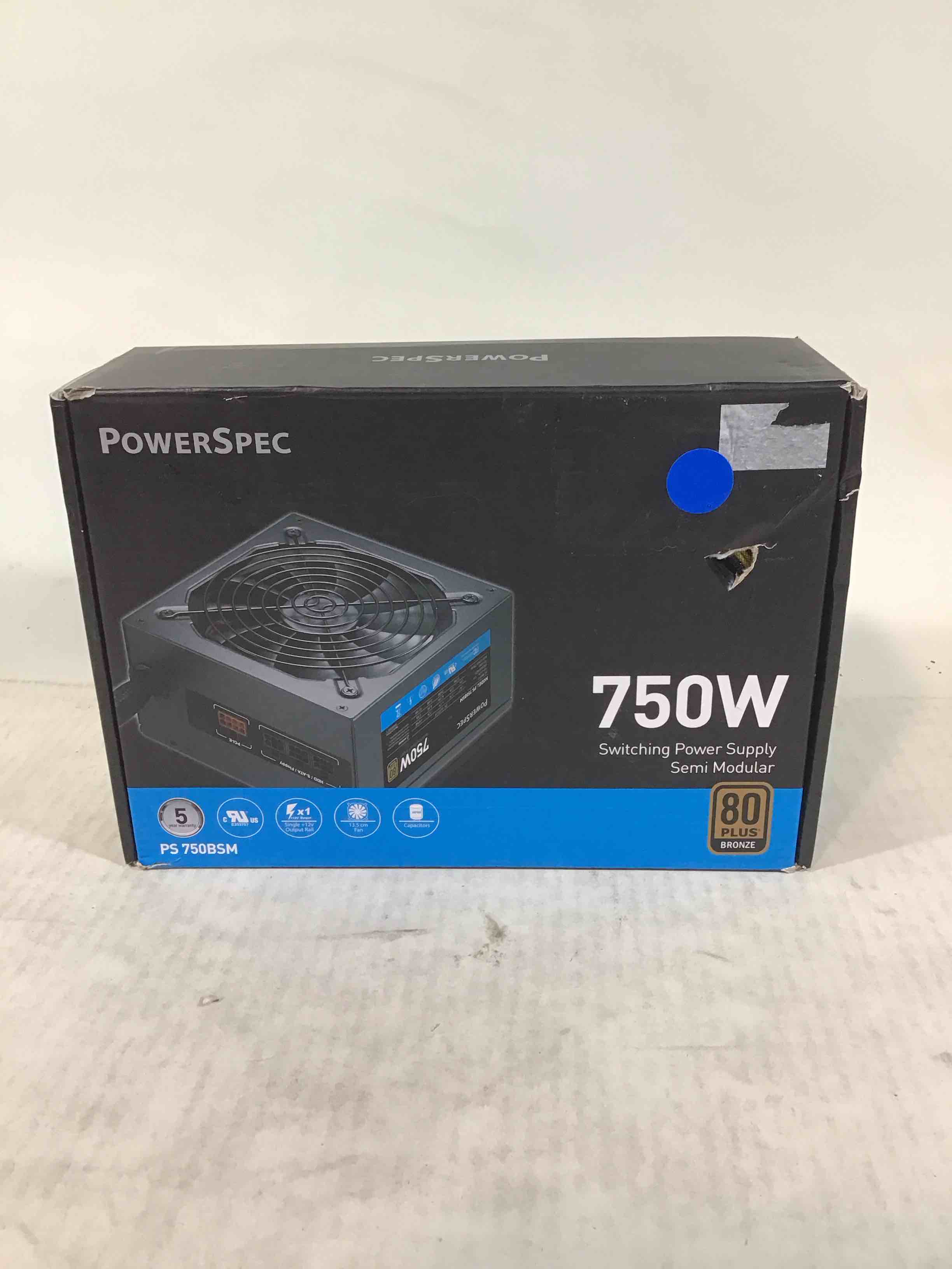 powerspec 750w power supply semi modular 80 plus bronze certified atx psu active pfc sli crossfire ready gaming pc computer switching power supply, ps 750bsm (b08yyjhnmh)