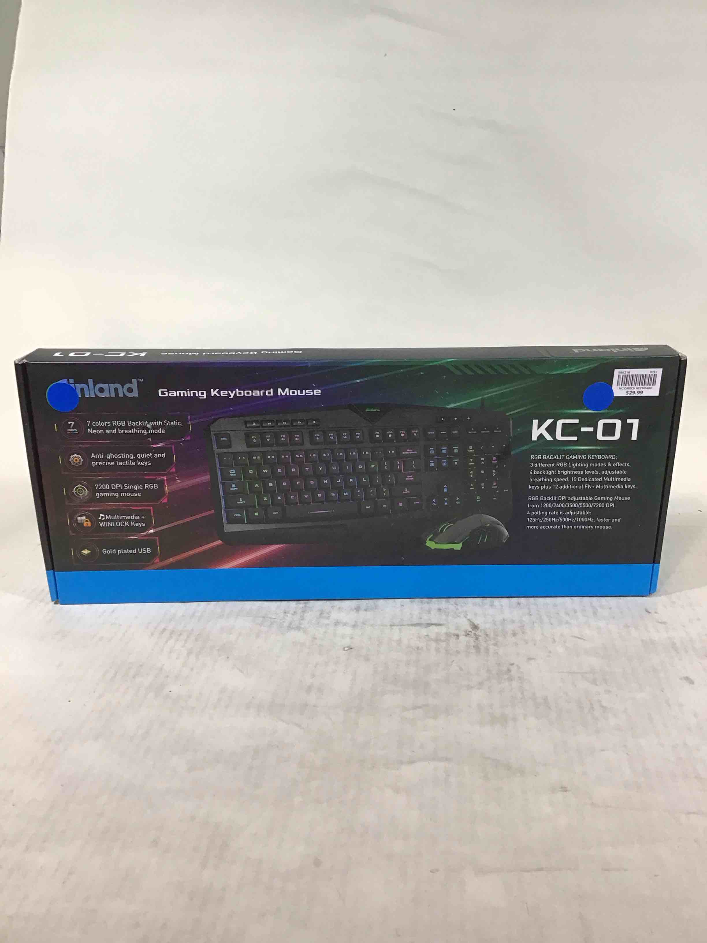 inland gaming keyboard and mouse combo