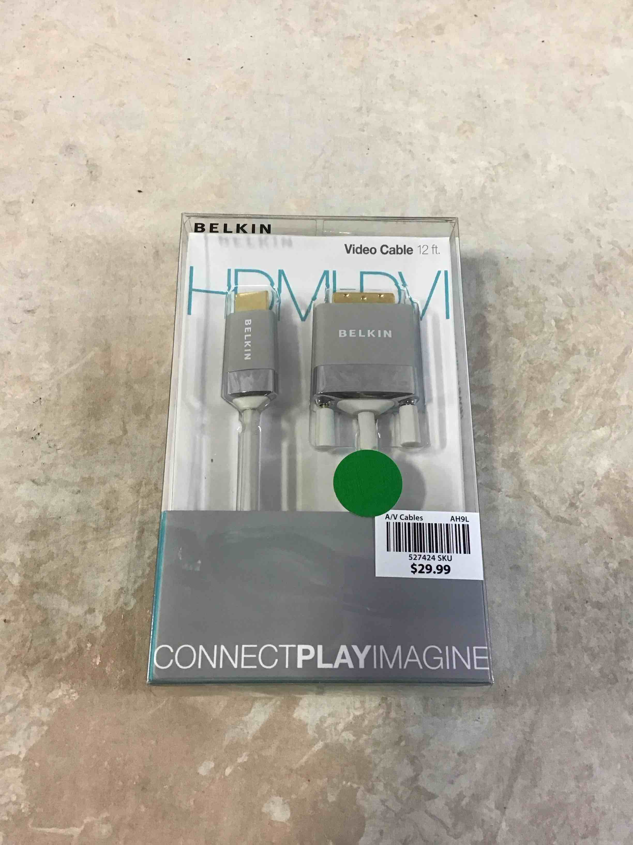 Belkin AV22401-12-WHT HDMI to DVI-D Cable Adapter