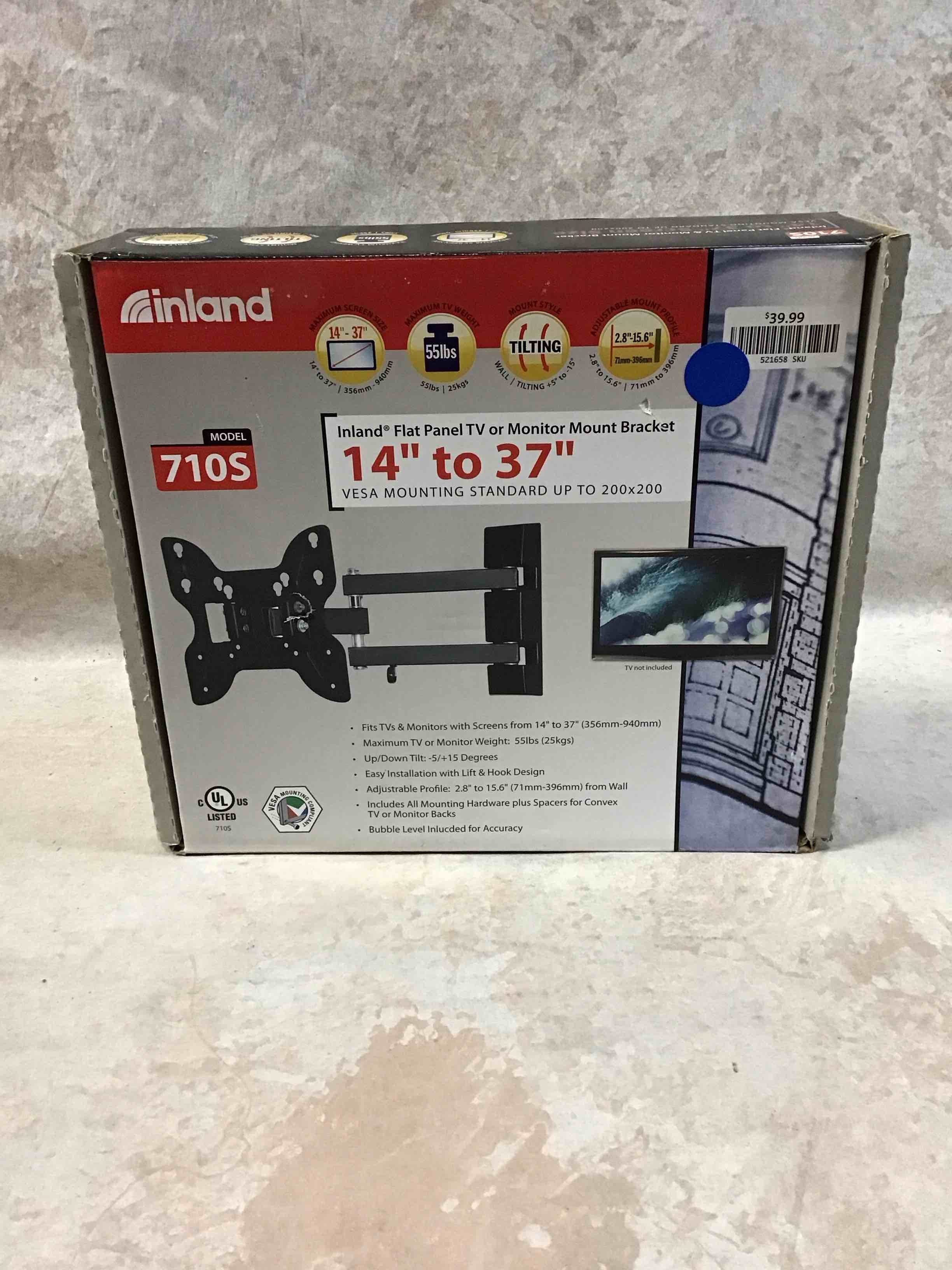 Inland 14"-42" Swivel TV/Monitor Wall Mount 710S