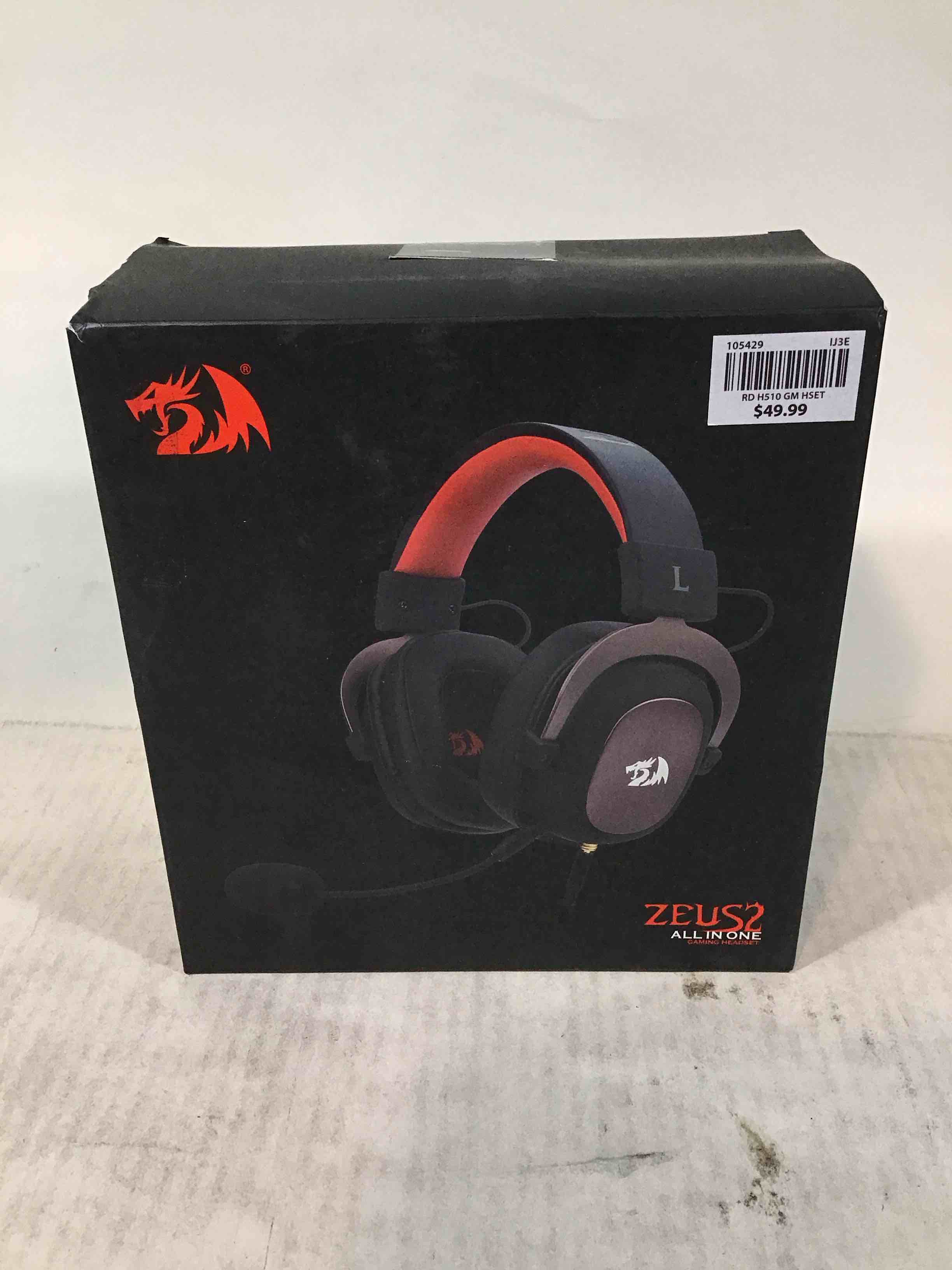 redragon h510 zeus-x rgb wired gaming headset 53mm usb powered for pc/ps4/ns