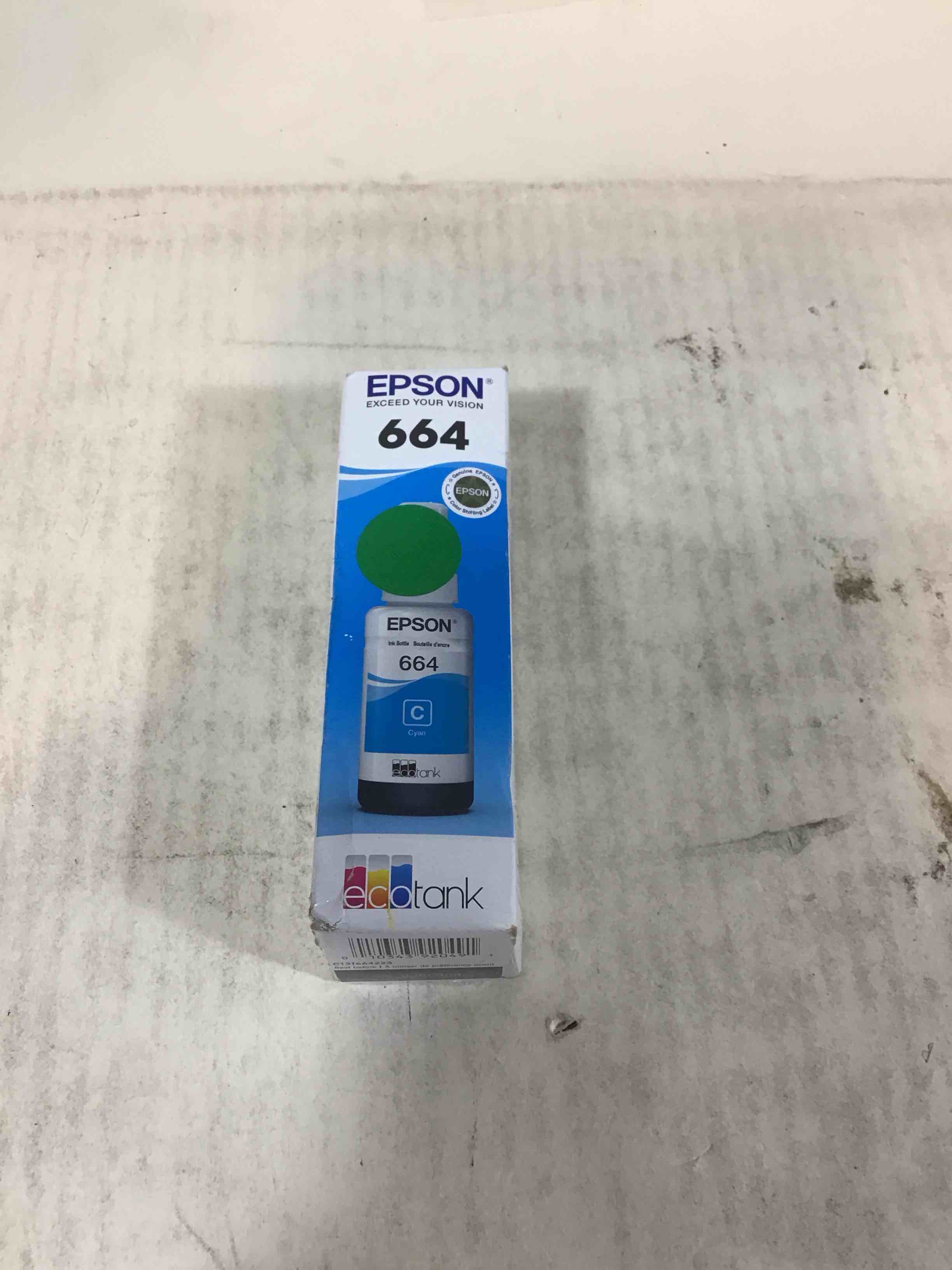 epson 664 ecotank ink ultra-high capacity bottle cyan (t664220-s) works with ecotank et-2500  et-2550  et-4500  et-4550  et-2600  et-2650  et-3600  et-16500
