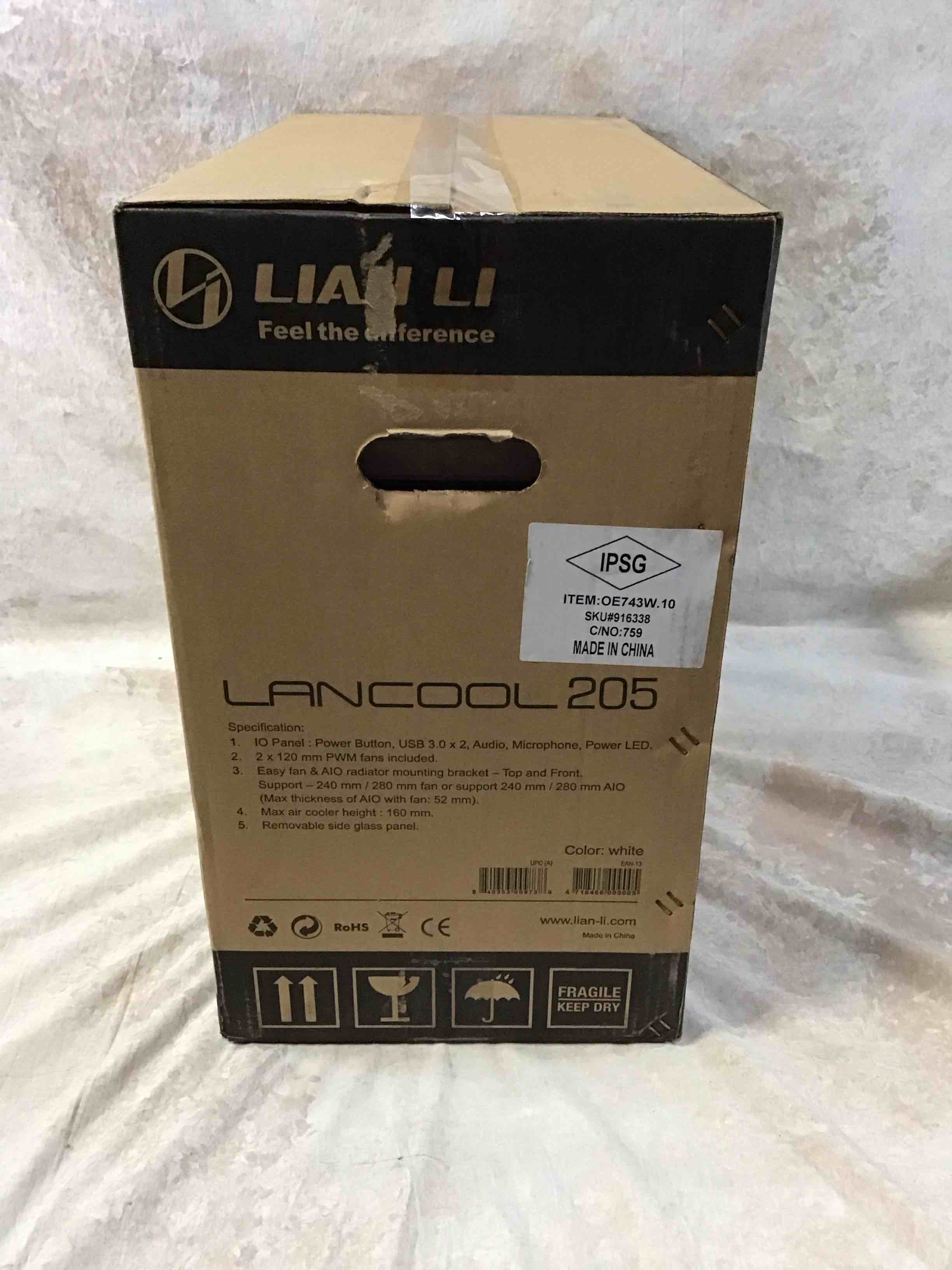 Lian Li Lancool 205 Midi Tower, Tempered Glass - White