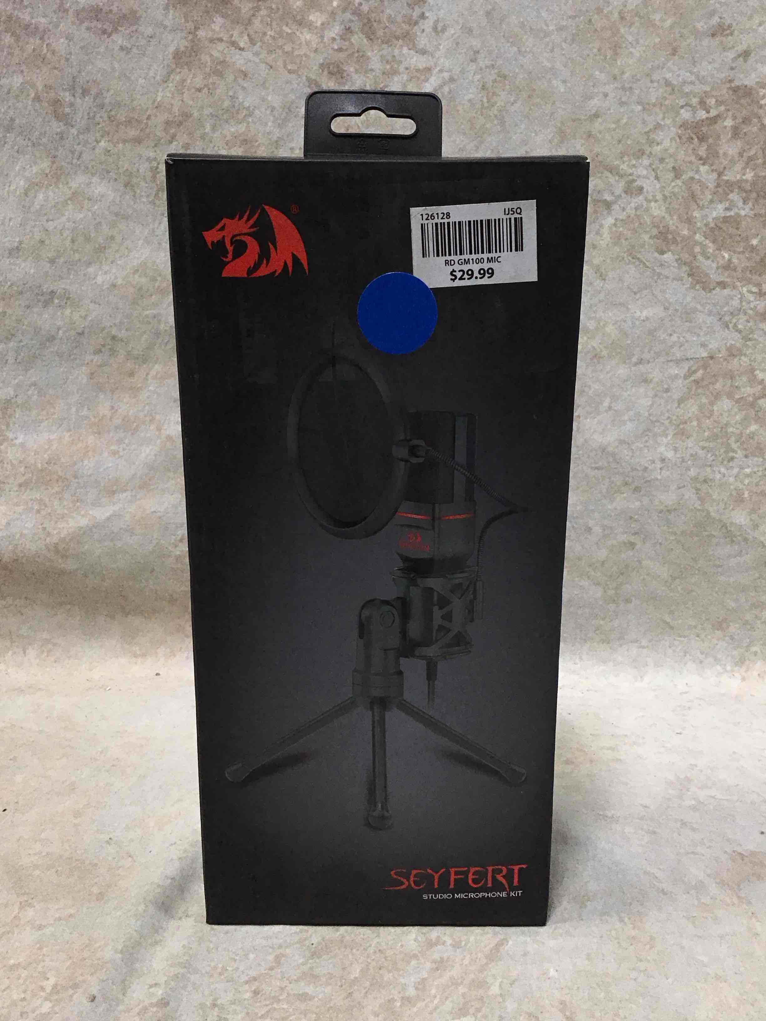 redragon gm100 omni condenser pro microphone mic stand tripod audio 3.5mm jack