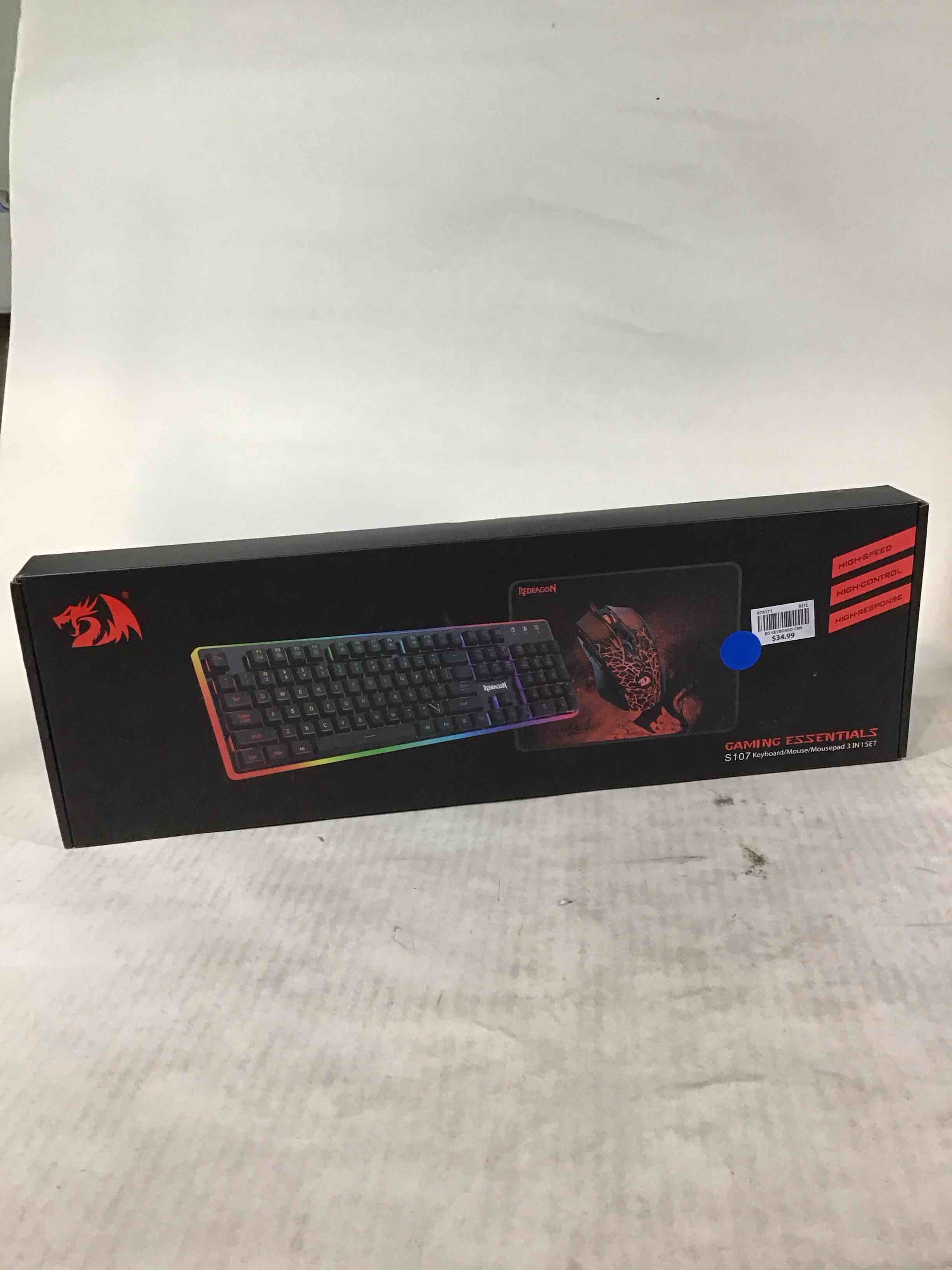 Condition photo showing Good Condition for redragon - s107-ba gaming keyboard and mouse combo, rgb backlit gaming keyboard & 3200 dpi mouse, plug & play to pc/laptop/windows - black