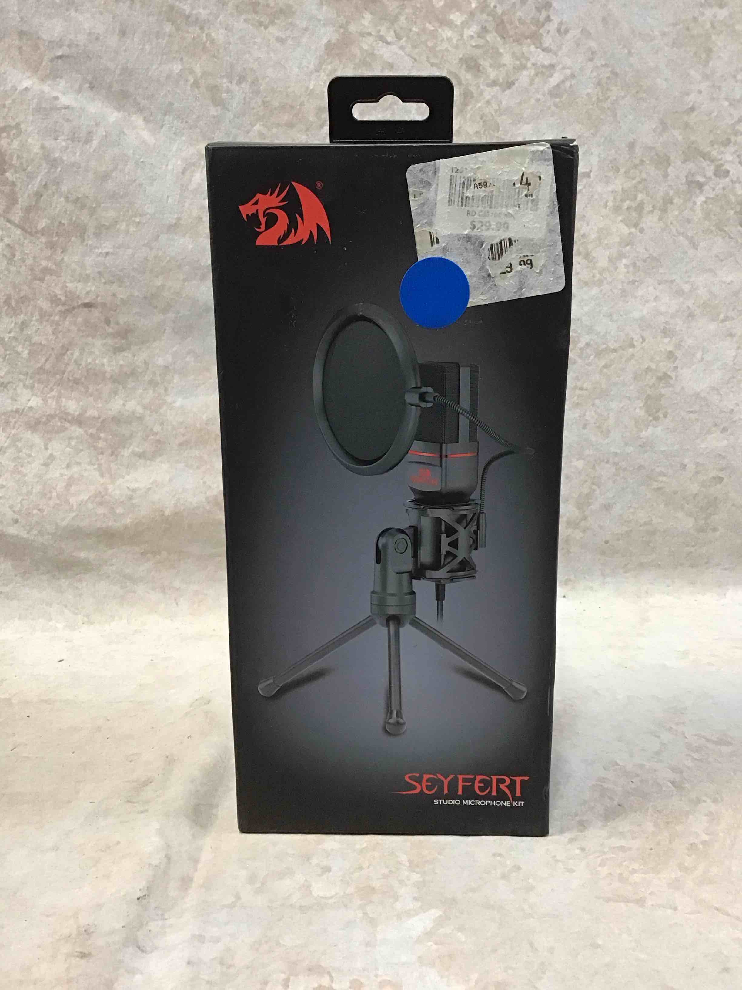 redragon gm100 omni condenser pro microphone mic stand tripod audio 3.5mm jack