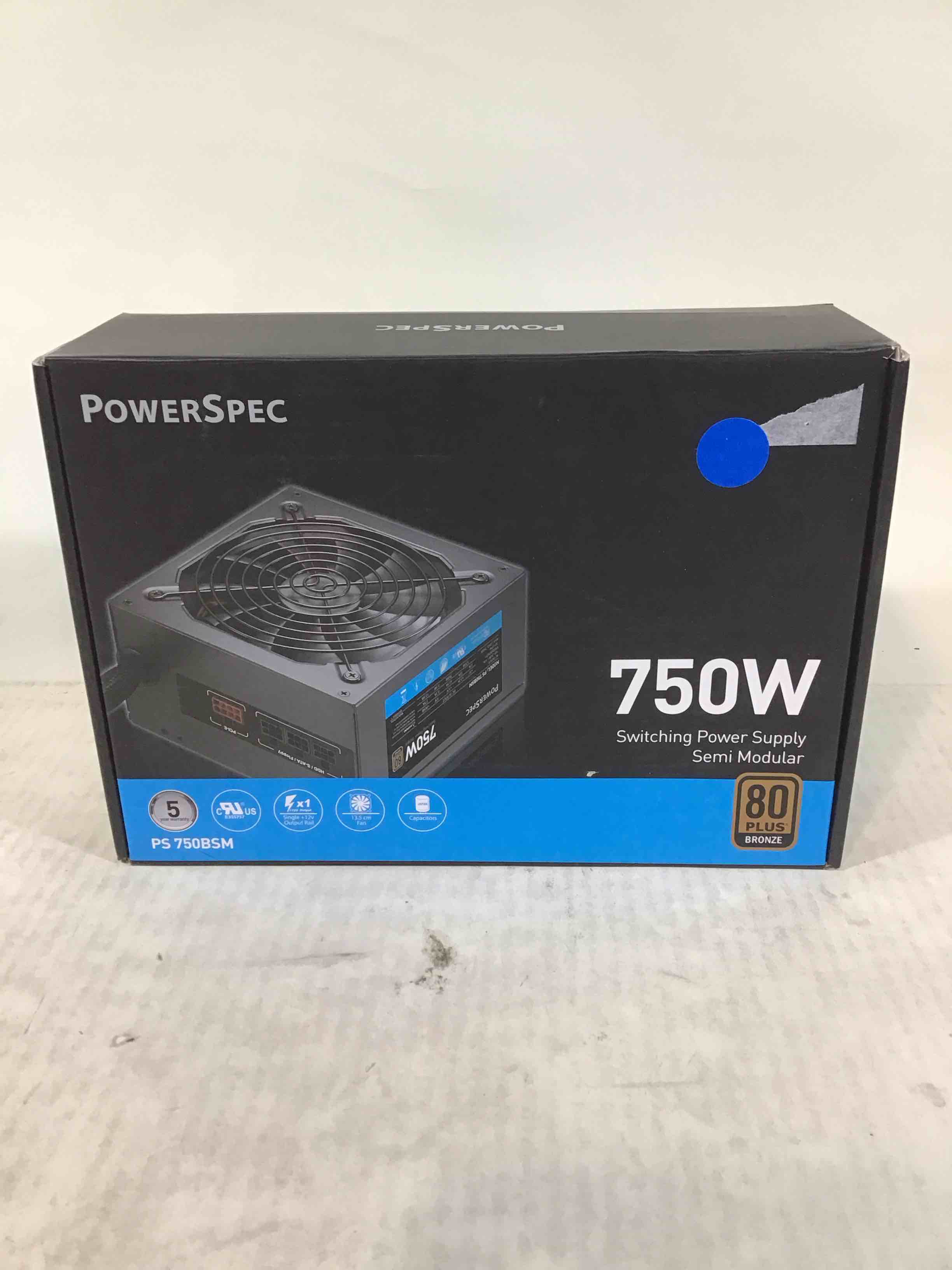 powerspec 750w power supply semi modular 80 plus bronze certified atx psu active pfc sli crossfire ready gaming pc computer switching power supply, ps 750bsm (b08yyjhnmh)