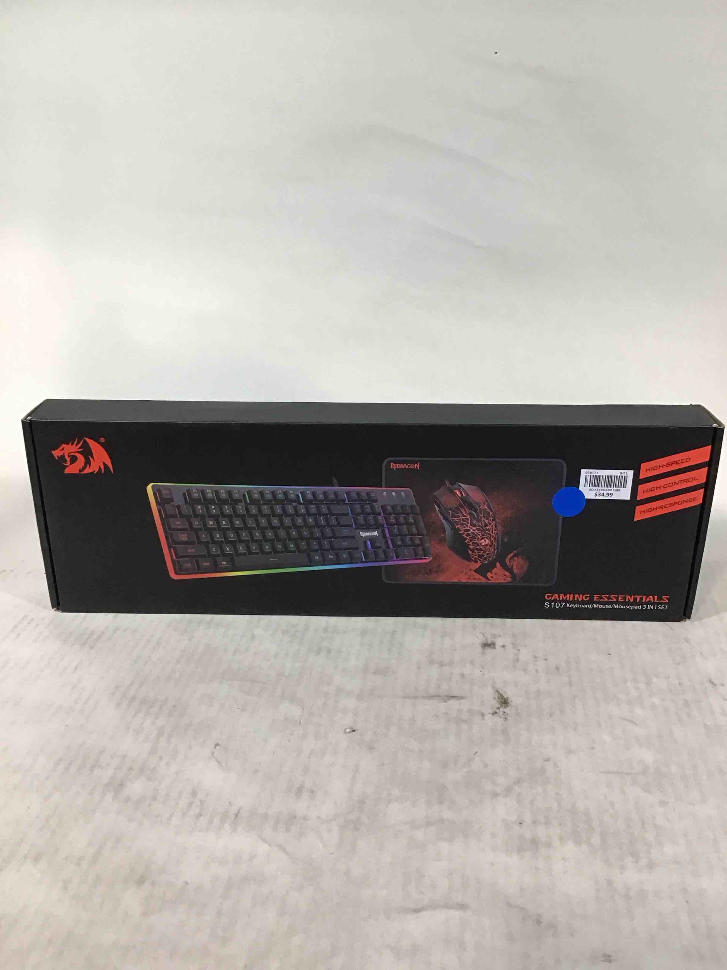 Condition photo showing Good Condition for redragon - s107-ba gaming keyboard and mouse combo, rgb backlit gaming keyboard & 3200 dpi mouse, plug & play to pc/laptop/windows - black