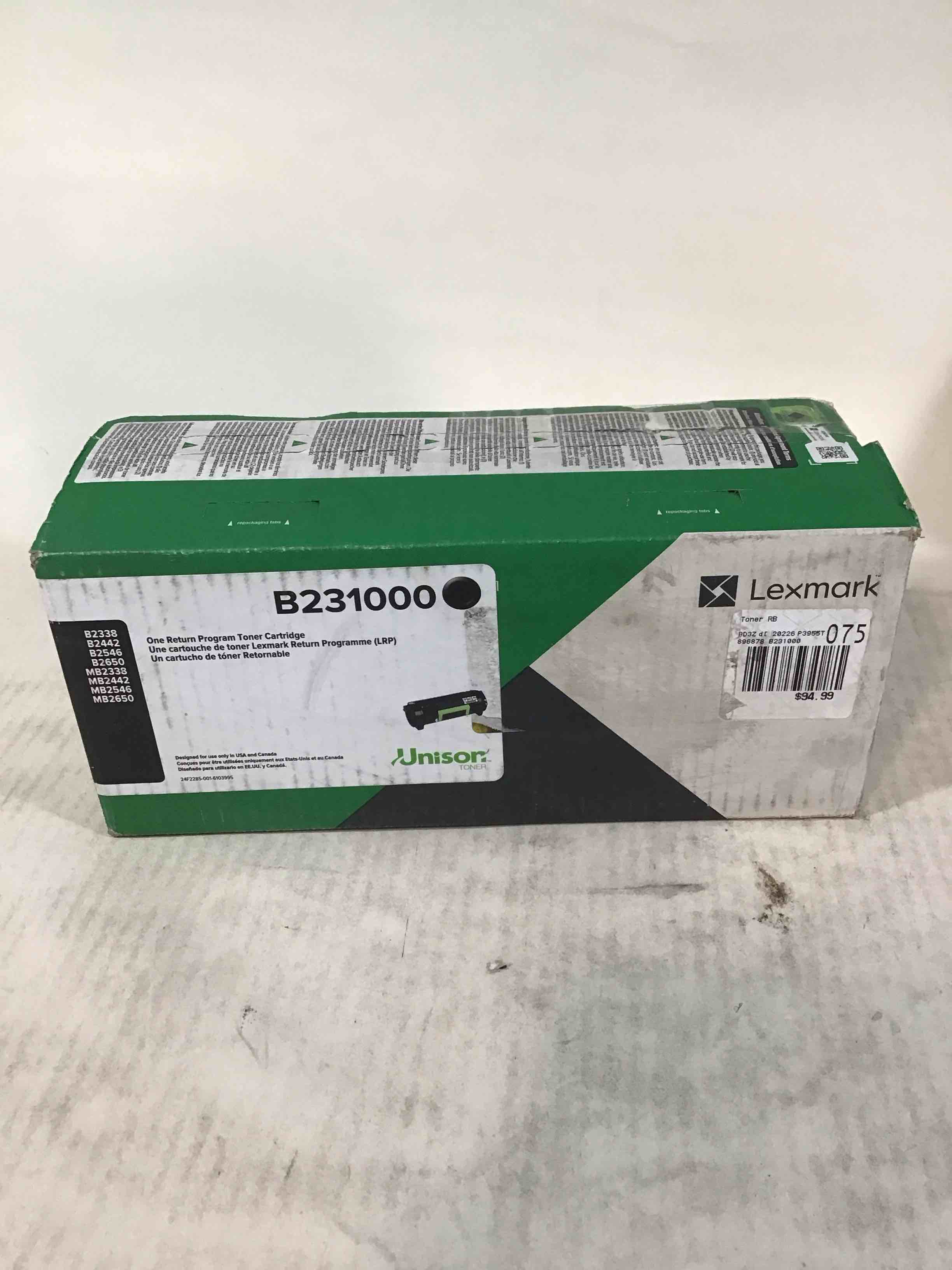 Condition photo showing New/Like New for lexmark  lexb231000  black return program cartridge  1 each