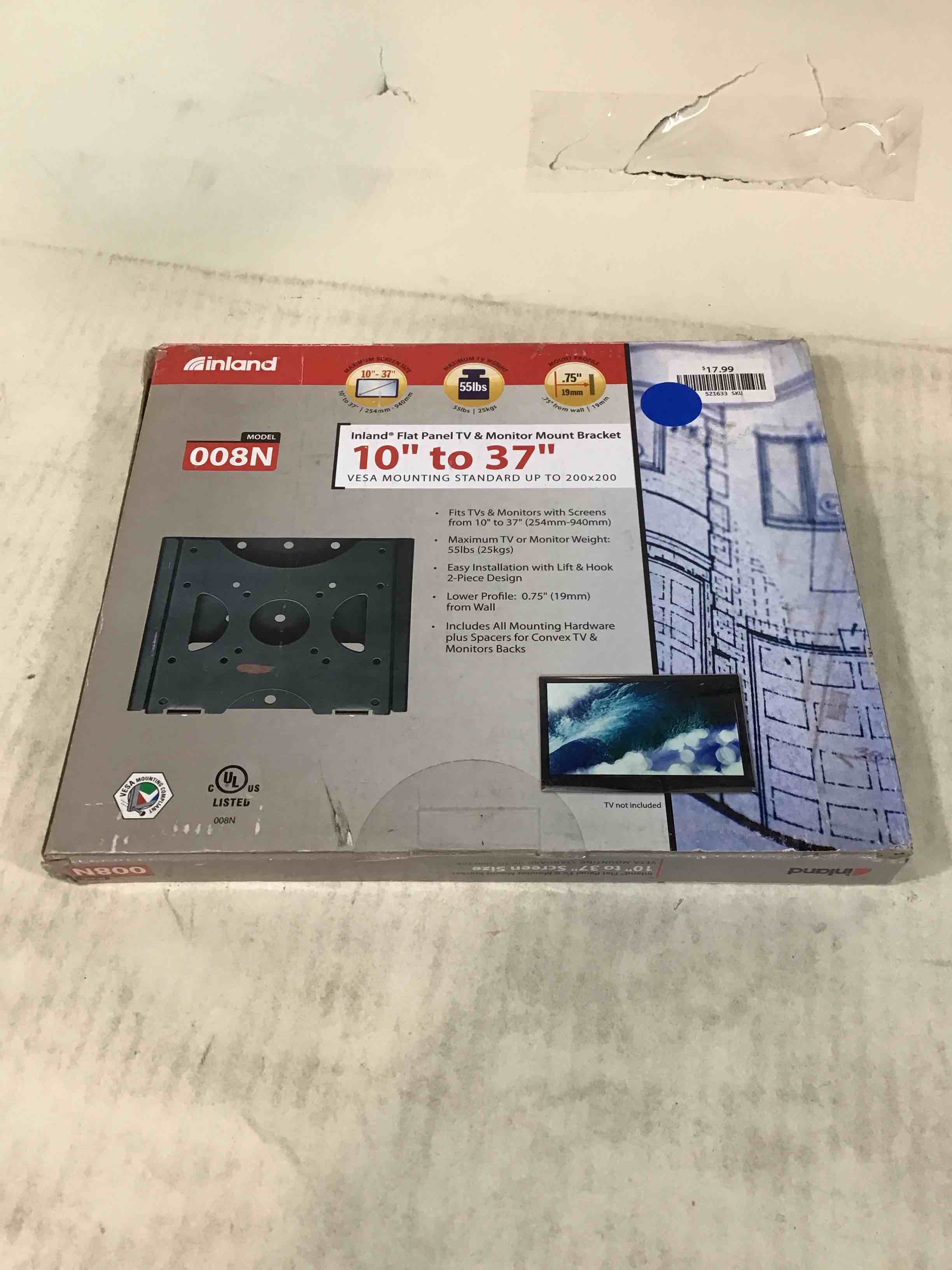 Condition photo showing Good Condition for inland 10”-37” flat panel monitor/tv mount