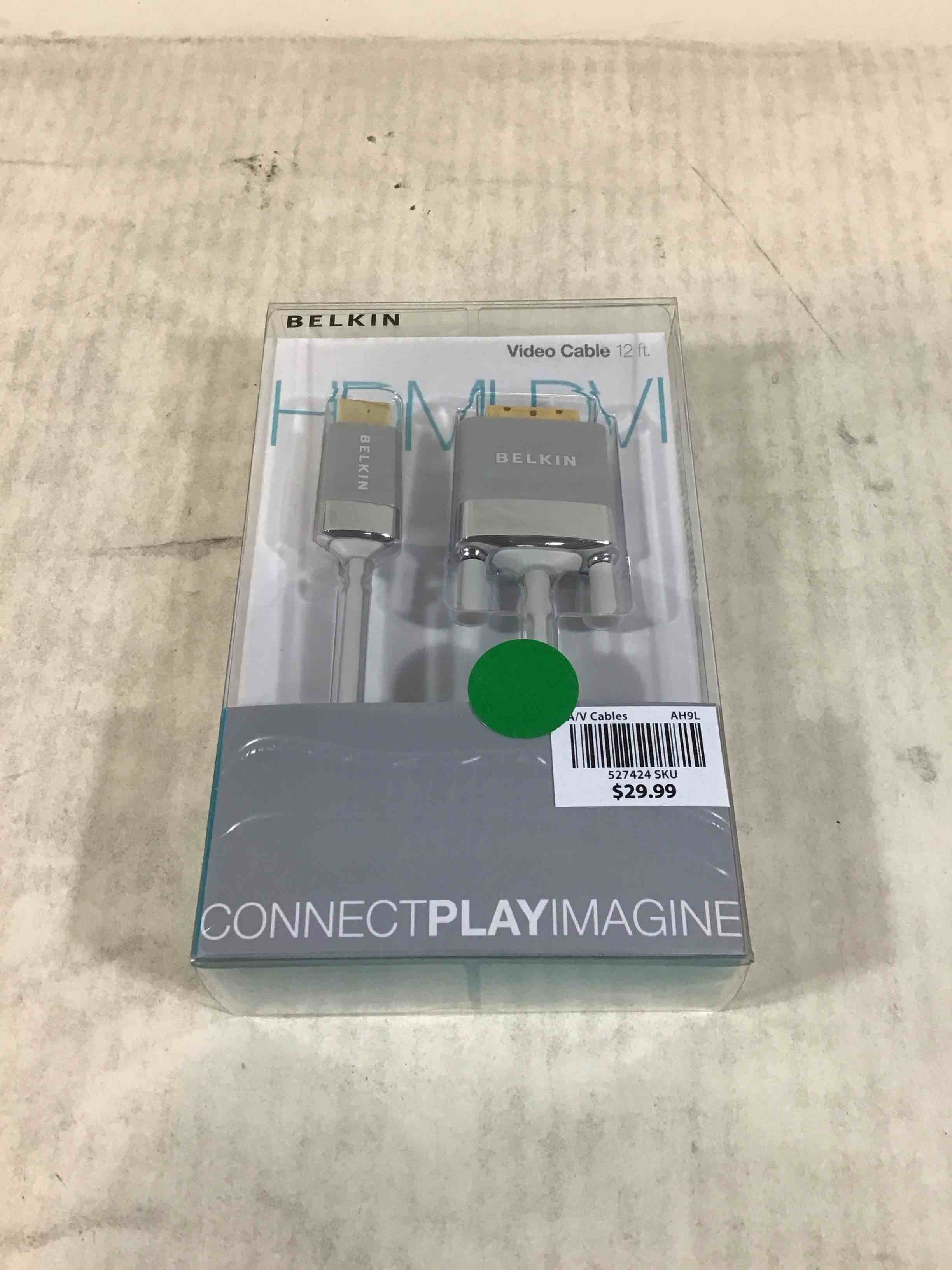 Condition photo showing New/Like New for belkin av22401-12-wht hdmi to dvi-d cable adapter