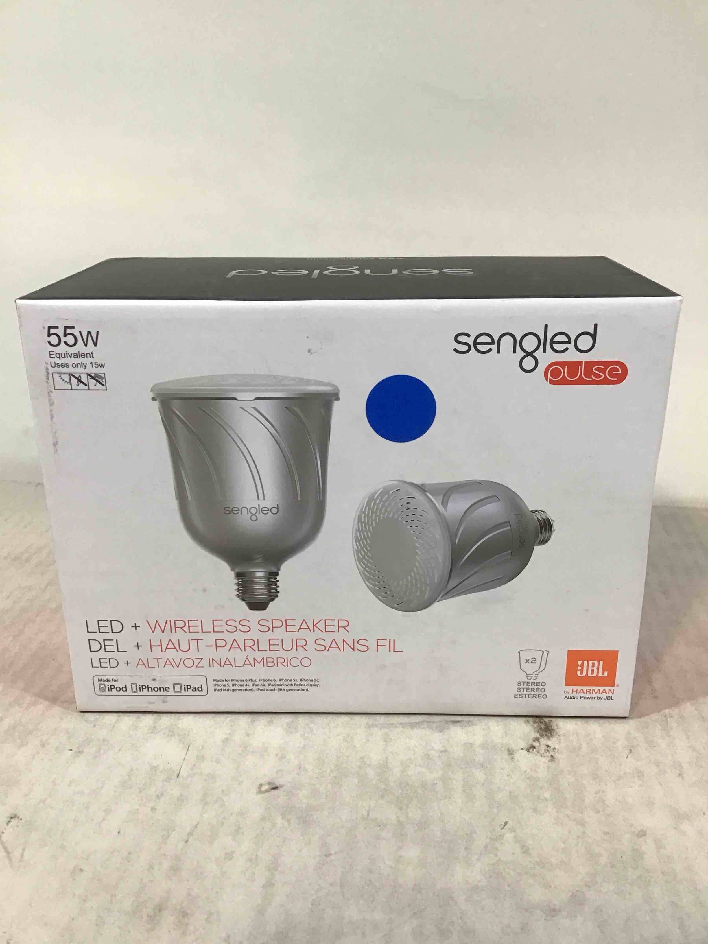 Condition photo showing Good Condition for sengled pulse dimmable white smart br30 light bulb + bluetooth speaker  55w equivalent  no hub required  2 bulbs