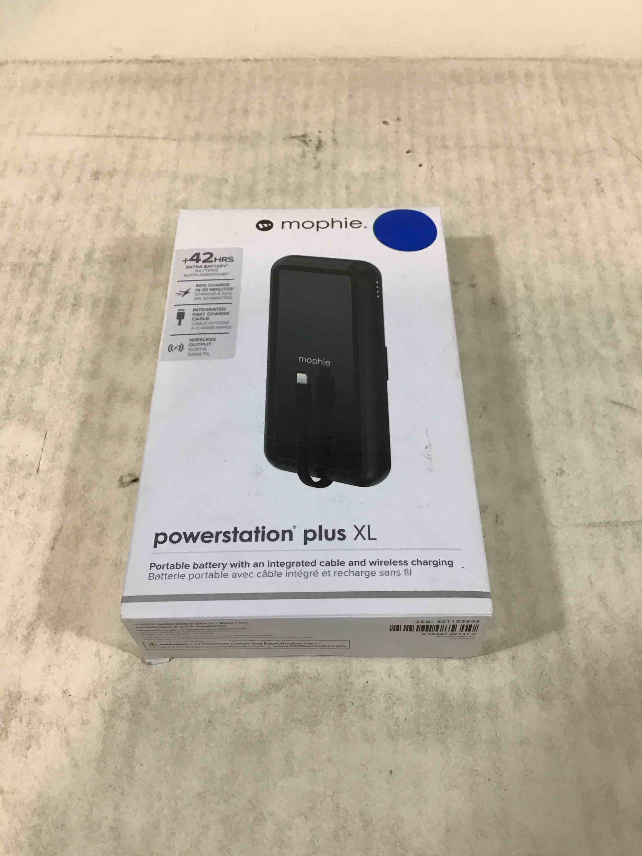 Condition photo showing Good Condition for mophie powerstation plus xl portable battery & wireless charger 8k black