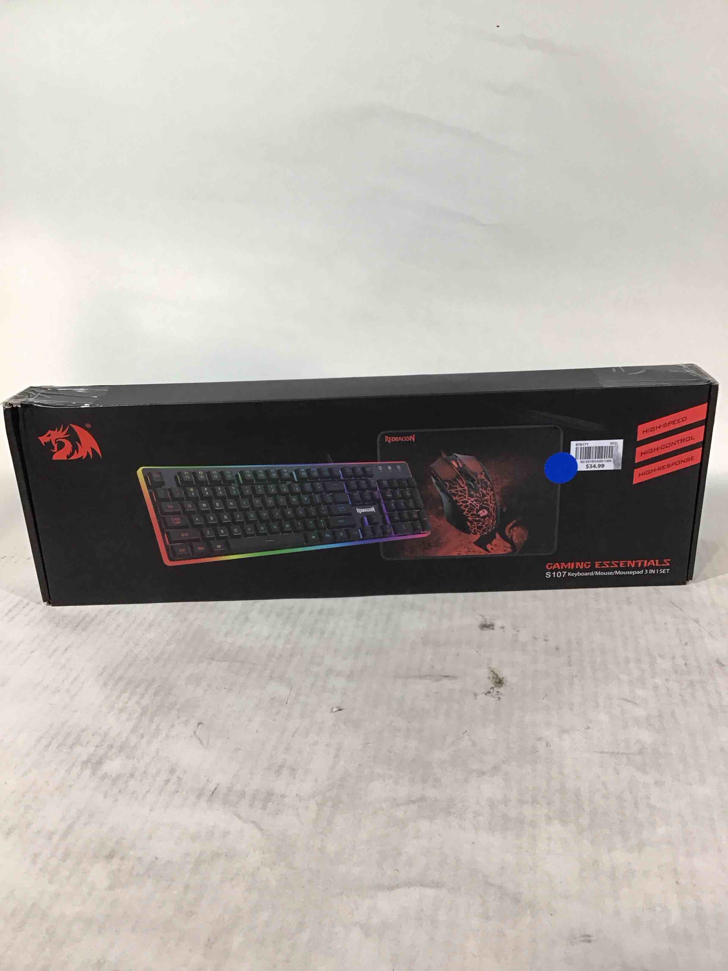 Condition photo showing Good Condition for redragon - s107-ba gaming keyboard and mouse combo, rgb backlit gaming keyboard & 3200 dpi mouse, plug & play to pc/laptop/windows - black