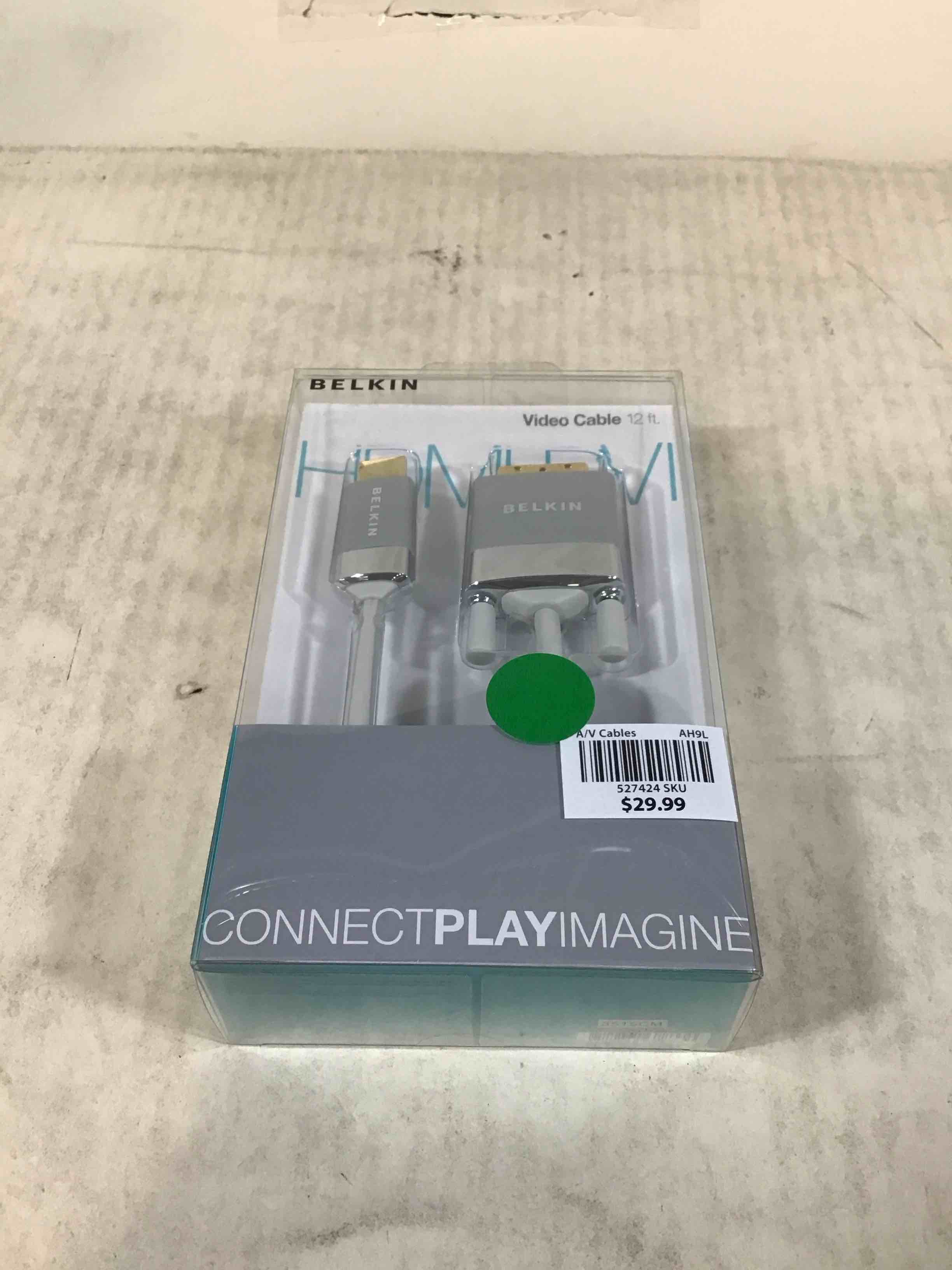 Belkin AV22401-12-WHT HDMI to DVI-D Cable Adapter