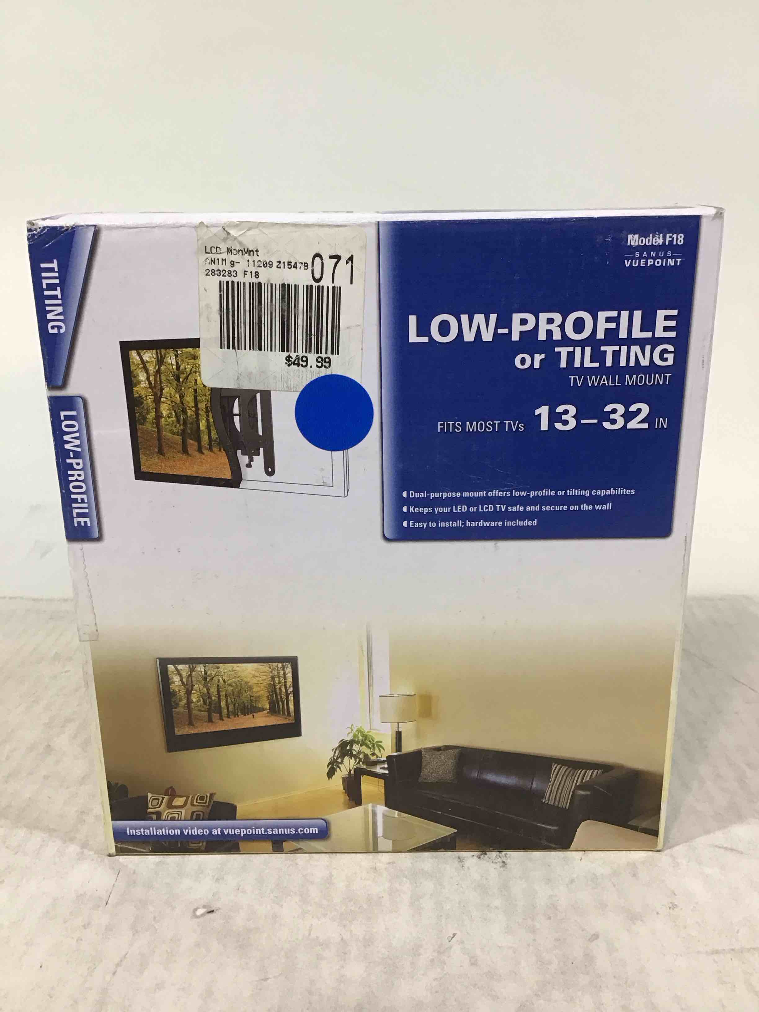 Vuepoint F18 Tilt and Low Profile Mount 15-32 TVs