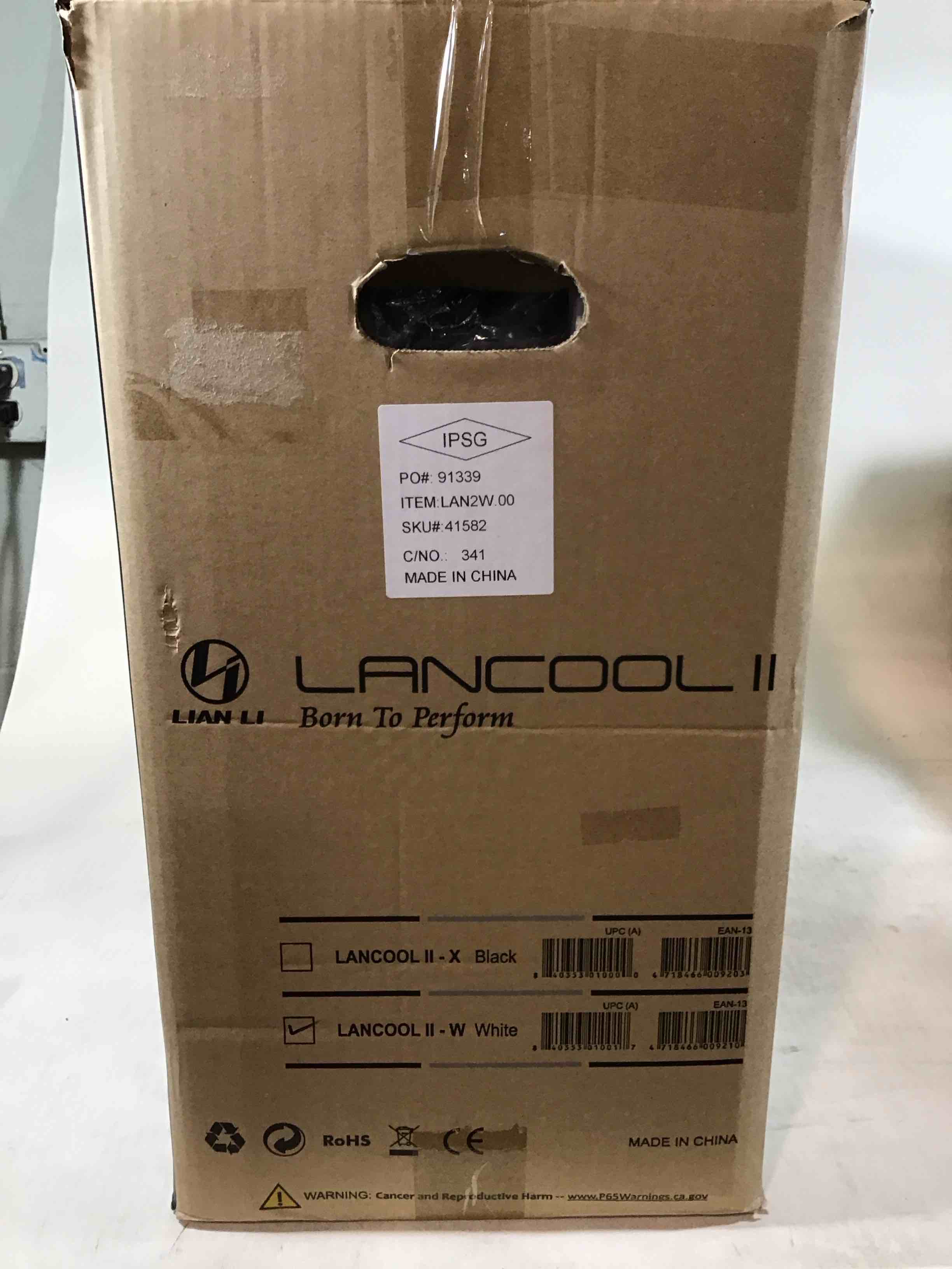 lancool ii - w - tower - extended atx - windowed side panel (tempered glass) - no power supply - white - usb/audio
