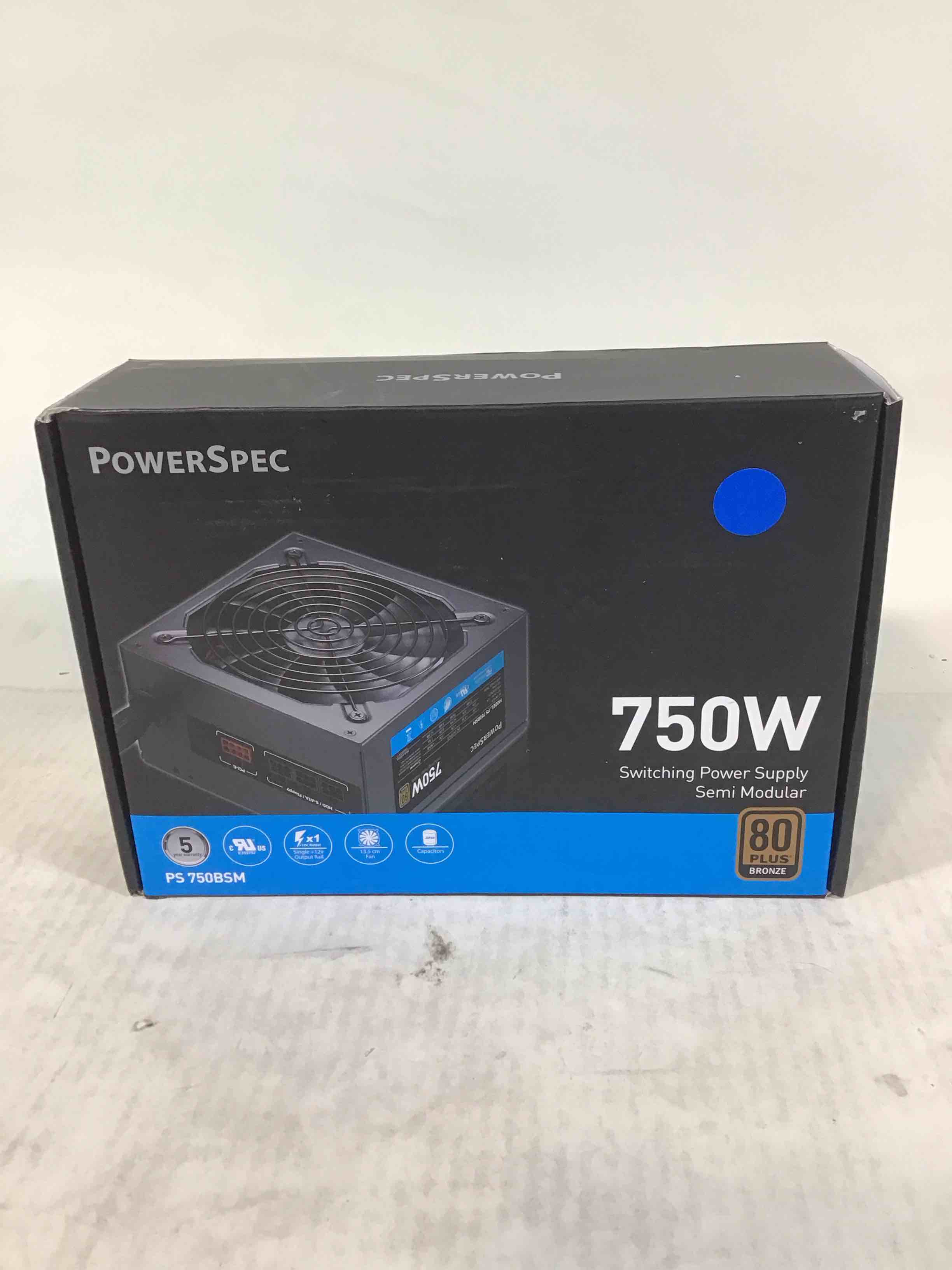 powerspec 750w power supply semi modular 80 plus bronze certified atx psu active pfc sli crossfire ready gaming pc computer switching power supply, ps 750bsm (b08yyjhnmh)
