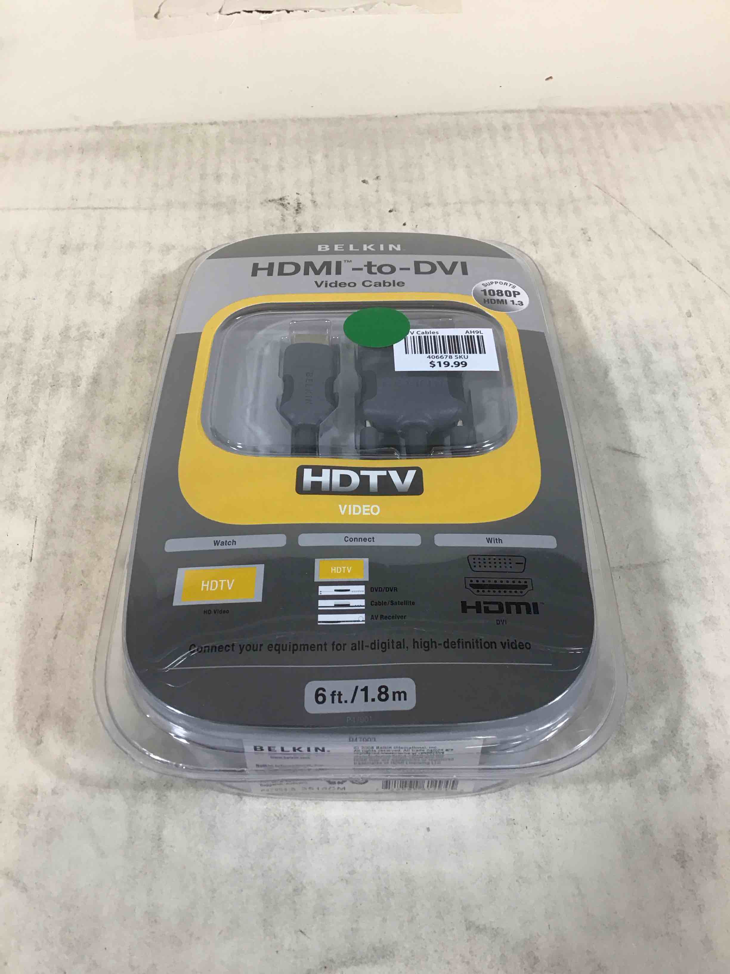 Condition photo showing New/Like New for belkin hdmi to dvi-d cable