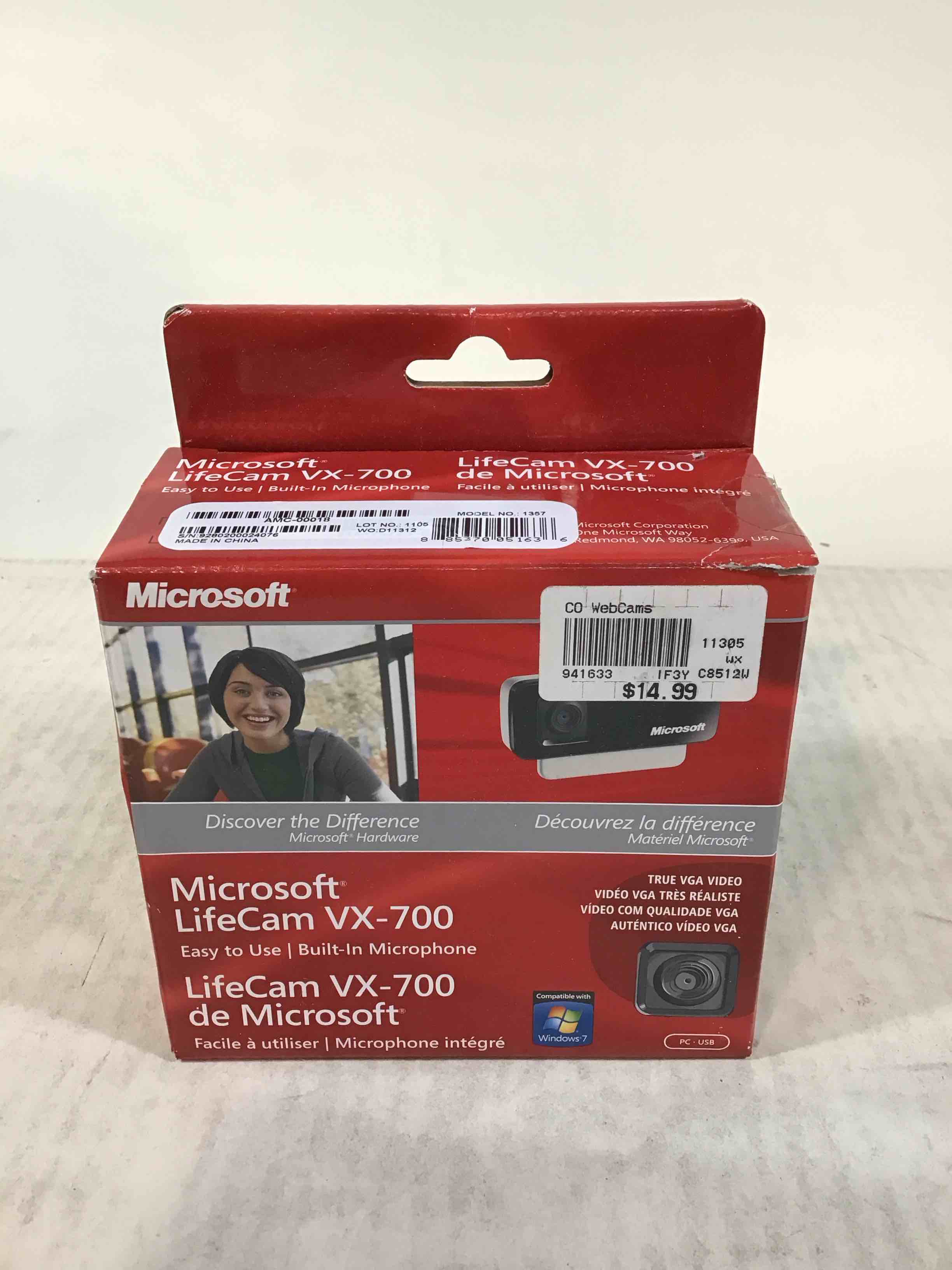 Condition photo showing Good Condition for microsoft lifecam vx-700 300k usb 2.0 webcam w/built-in microphone & laptop lcd clip-on (black/gray)