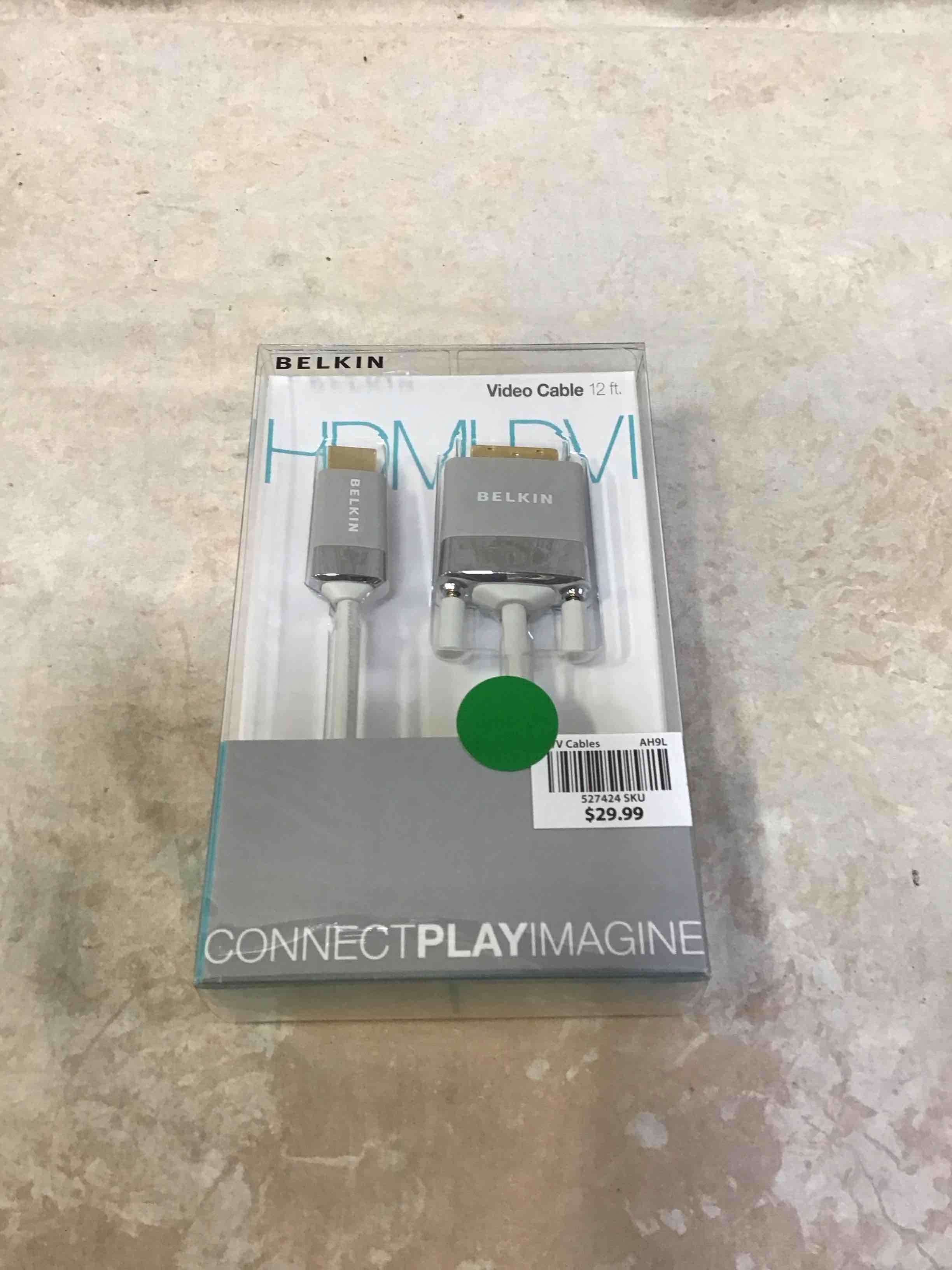 Belkin AV22401-12-WHT HDMI to DVI-D Cable Adapter