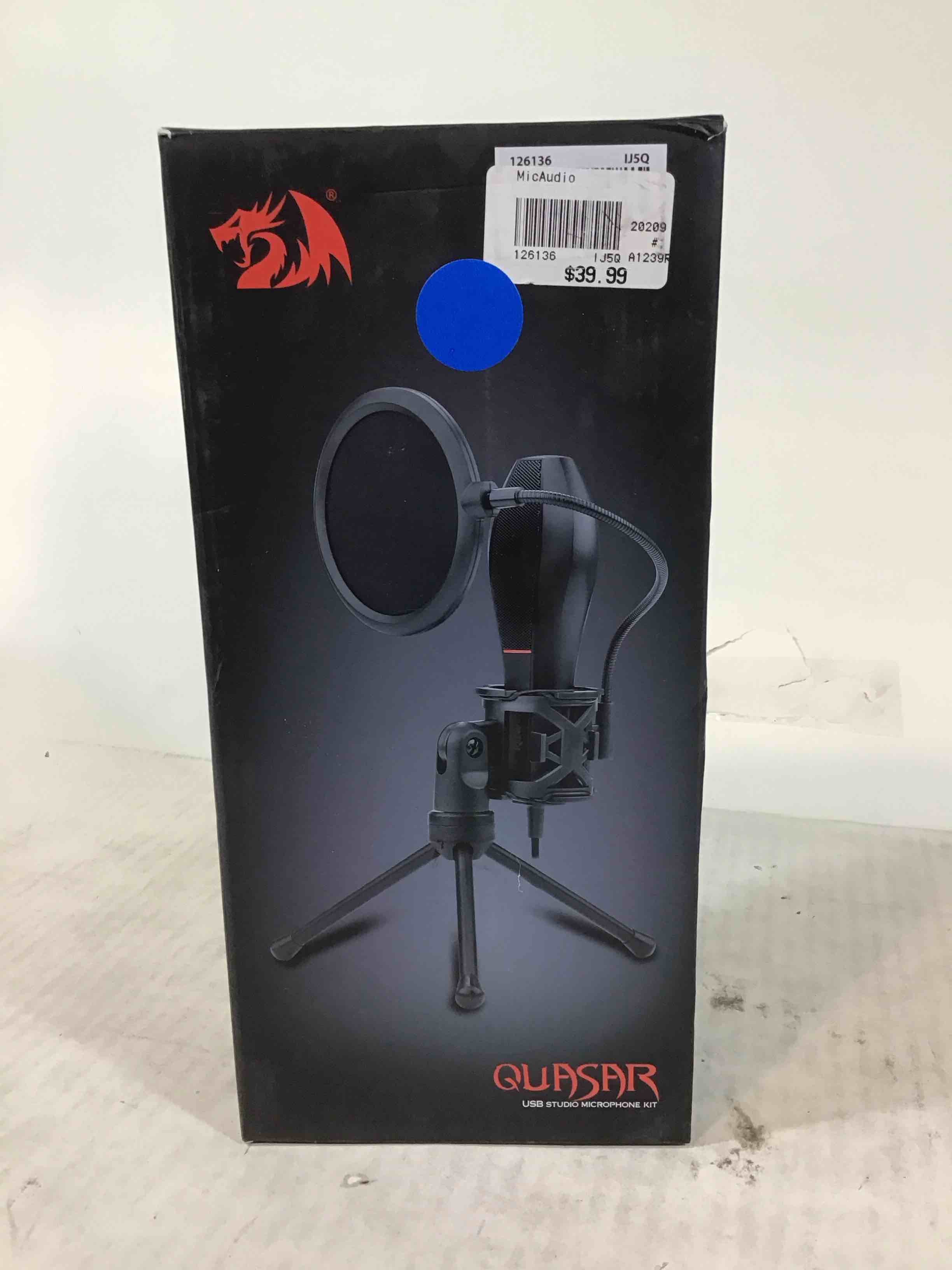 redragon quasar usb studio microphone kit