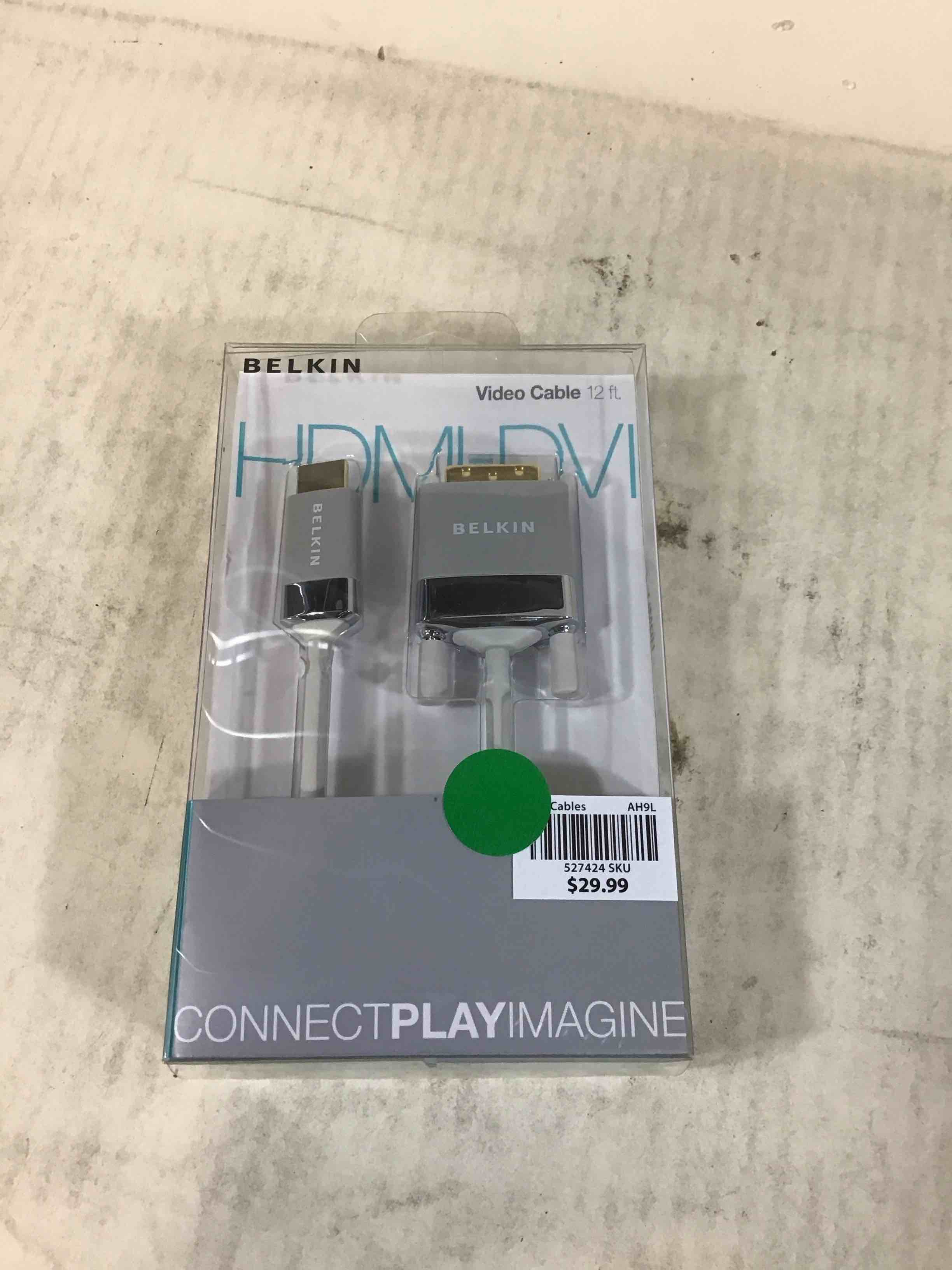 Belkin AV22401-12-WHT HDMI to DVI-D Cable Adapter