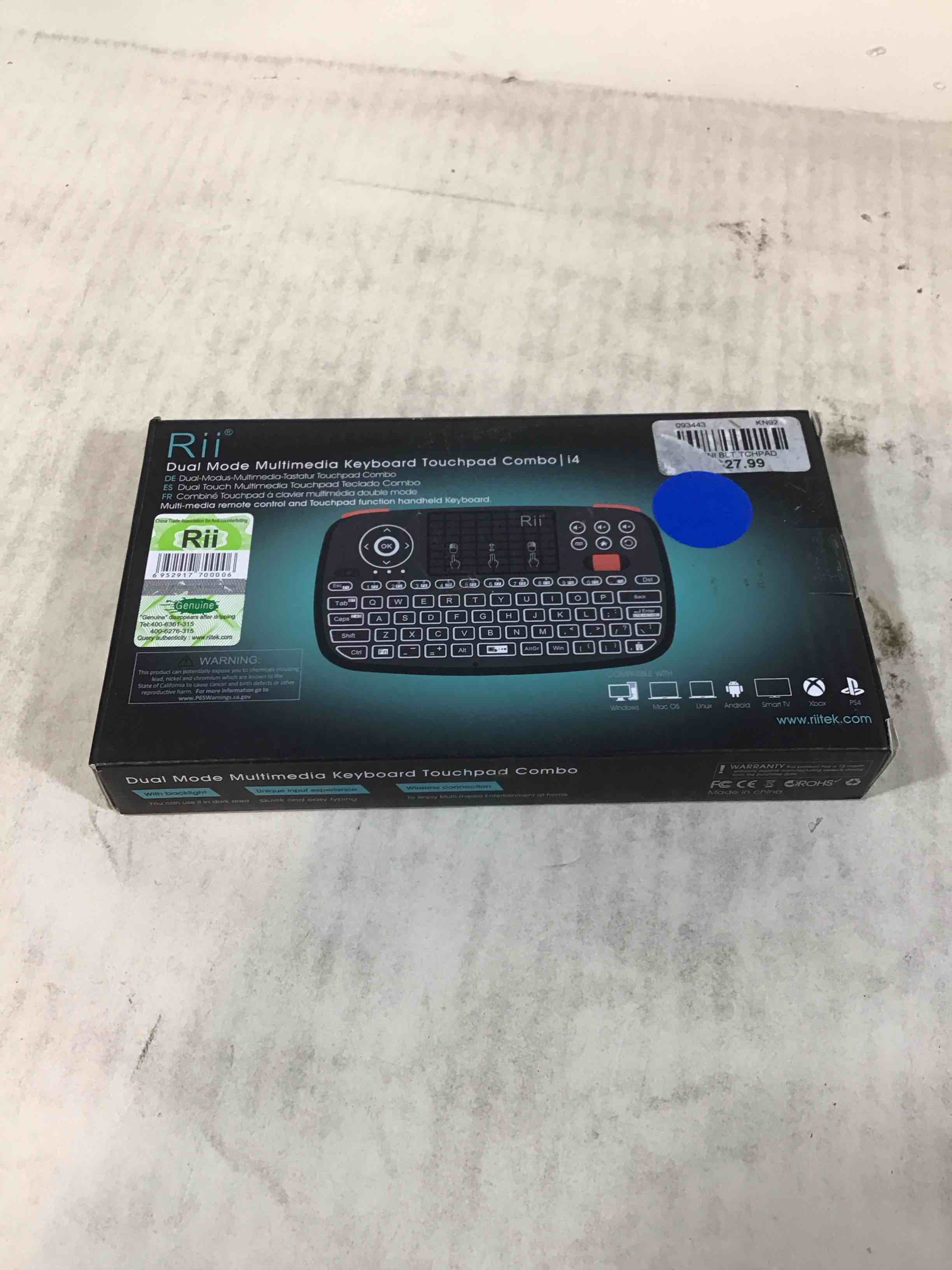 Rii Dual Mode Multimedia Keyboard Touchpad