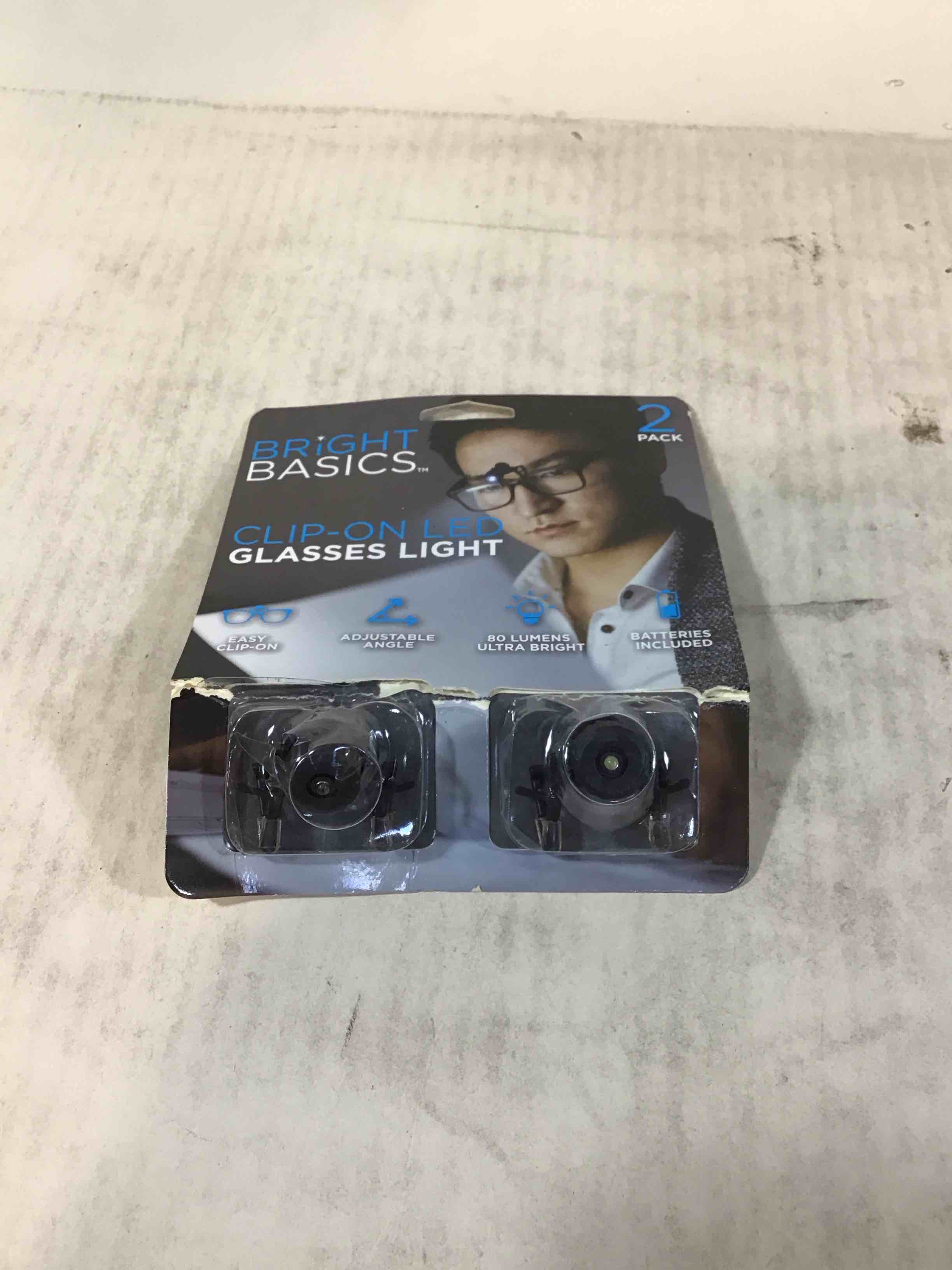 bright basics 2 pack universal flexible clip on led glasses light adjustable reading light lamp for night reader