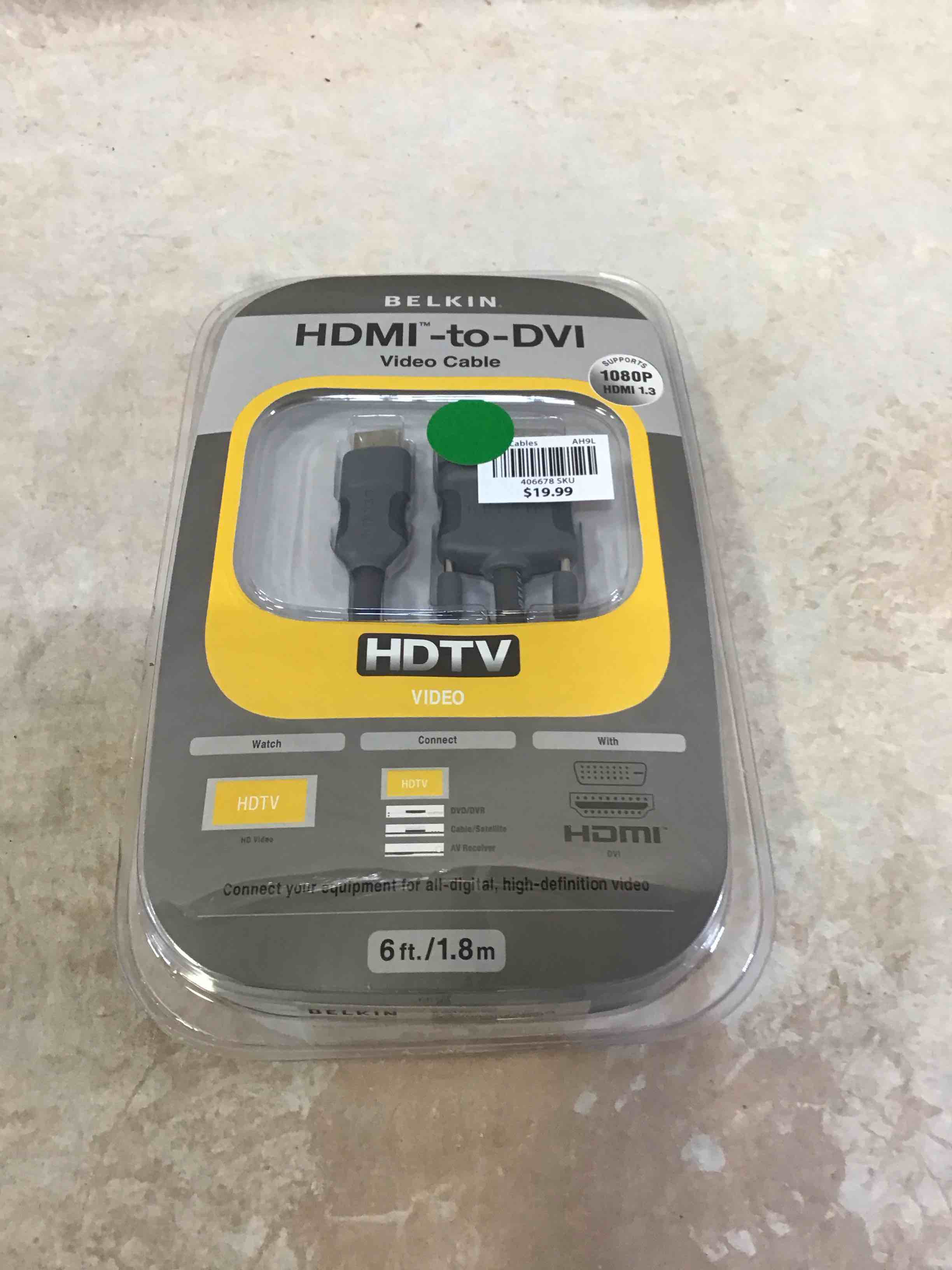 Condition photo showing New/Like New for belkin hdmi to dvi-d cable