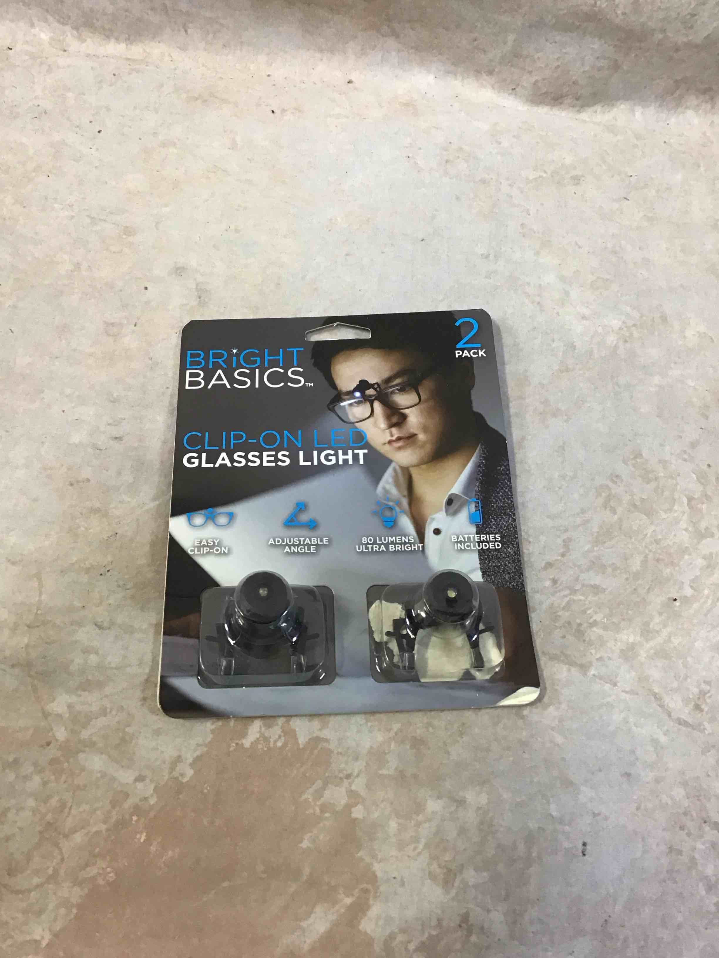 bright basics 2 pack universal flexible clip on led glasses light adjustable reading light lamp for night reader
