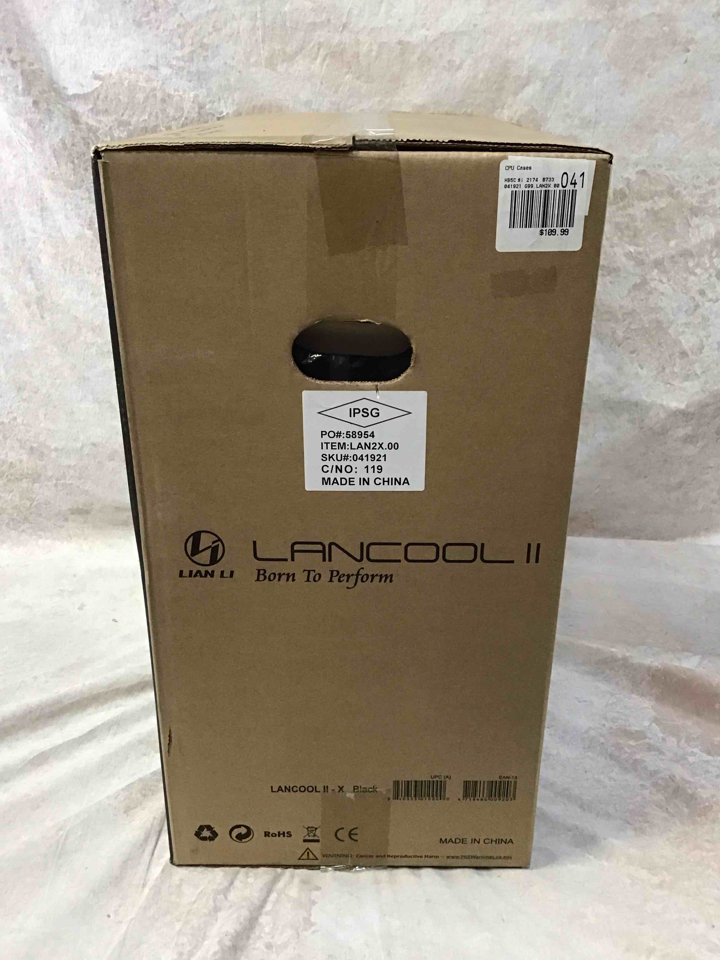 lancool ii - x - tower - extended atx - no power supply - black - usb/audio