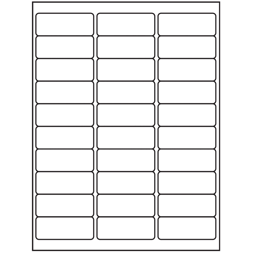  2.625” x 1” 30 Labels Per Sheet AH4302 