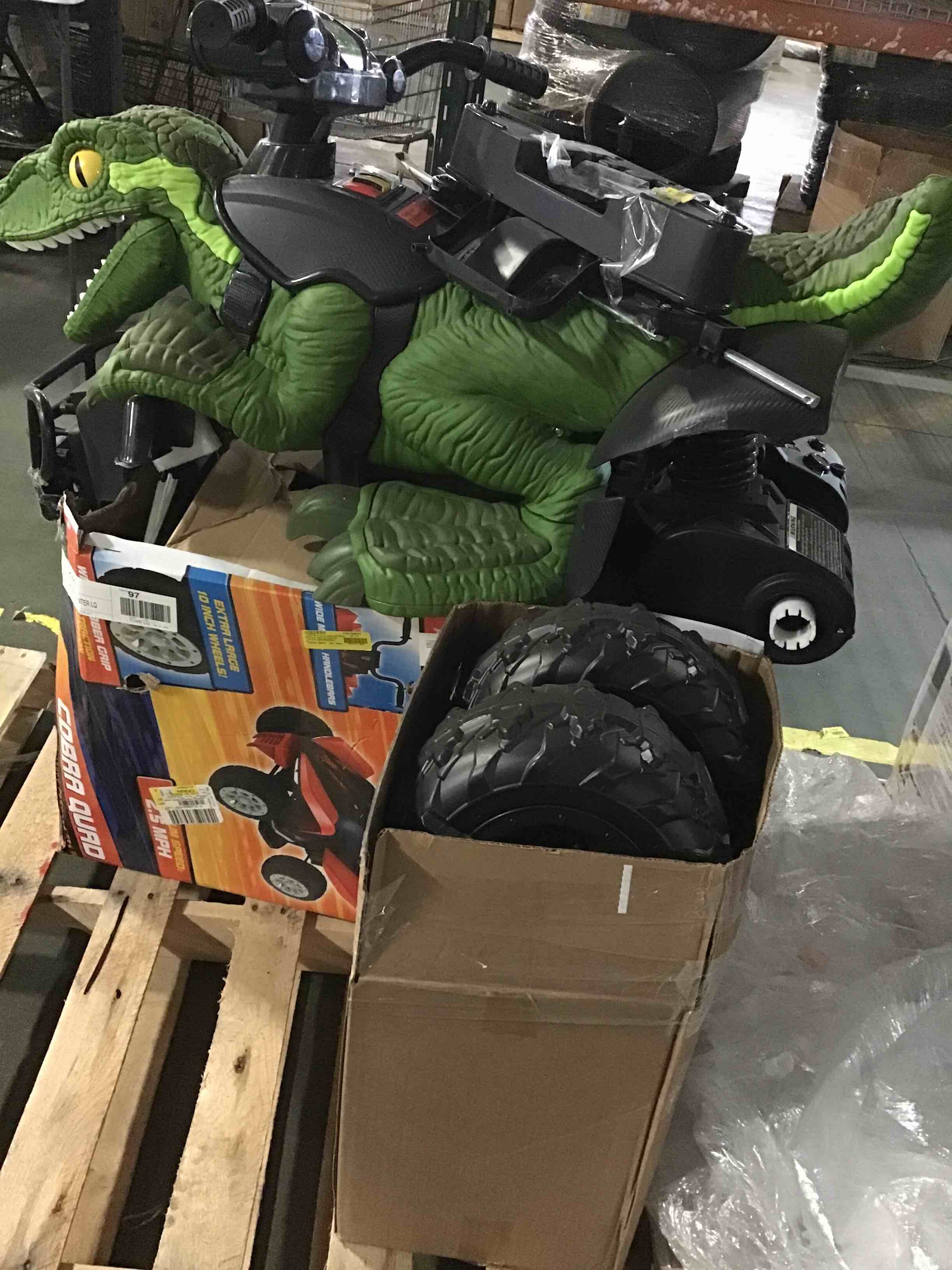 Power Wheels Jurassic World Dino Racer Green 12V Ride On ATV for Kids