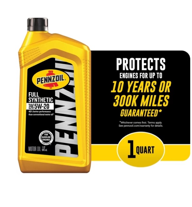 Pennzoil Full Synthetic 5W-30 Motor Oil 1 Quart Bottles)