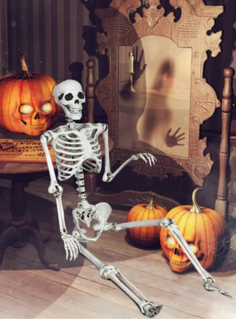 Halloween Costway 5.4ft Halloween Skeleton 