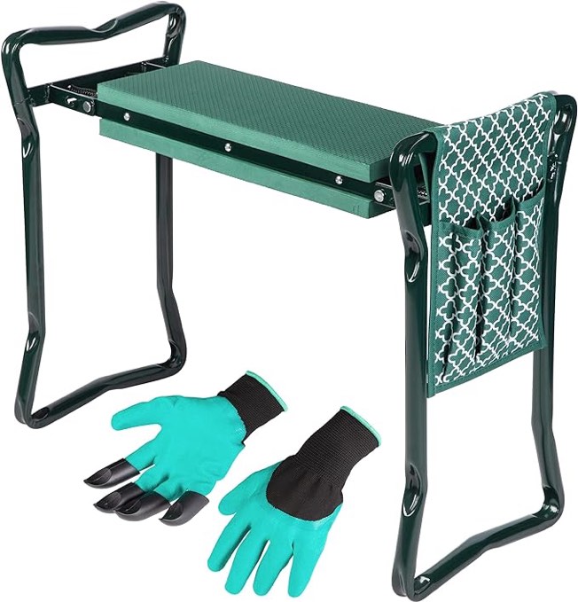 Tech Garden Stool & Kneeler - Kneeler & Stool for Gardening, Foldable Garden Seat for Storage