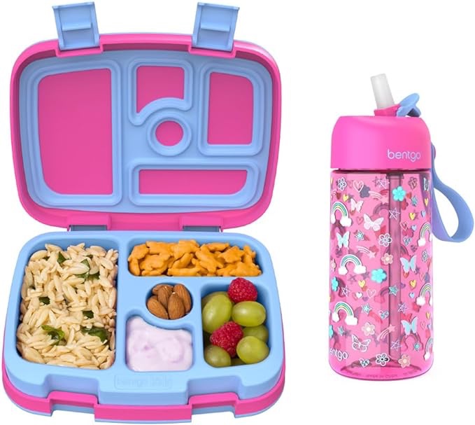 Bentgo Kids Prints Lunch Box & Water Bottle Set 